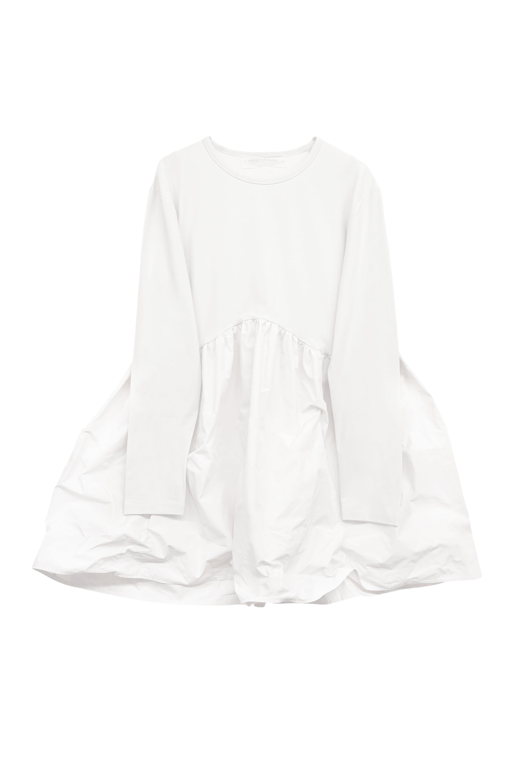 〔Honey mi Honey〕 25日までお取り置き⁑M様 HONEY MI HONEY｜taffeta frill long t-shirt｜タフタフリルロングTシャツ