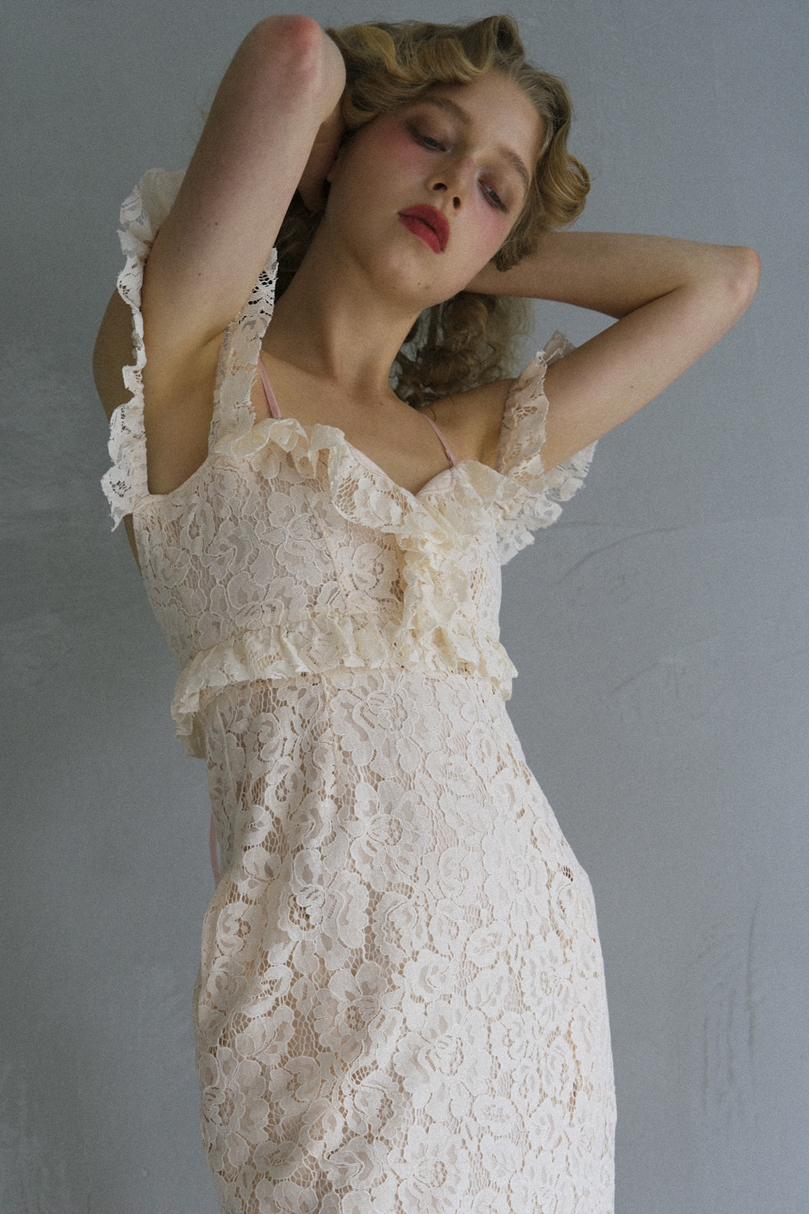 【HONEY MI HONEY】リボンキャミソールワンピース lace off shoulder camisole one-piece | HONEY MI HONEY