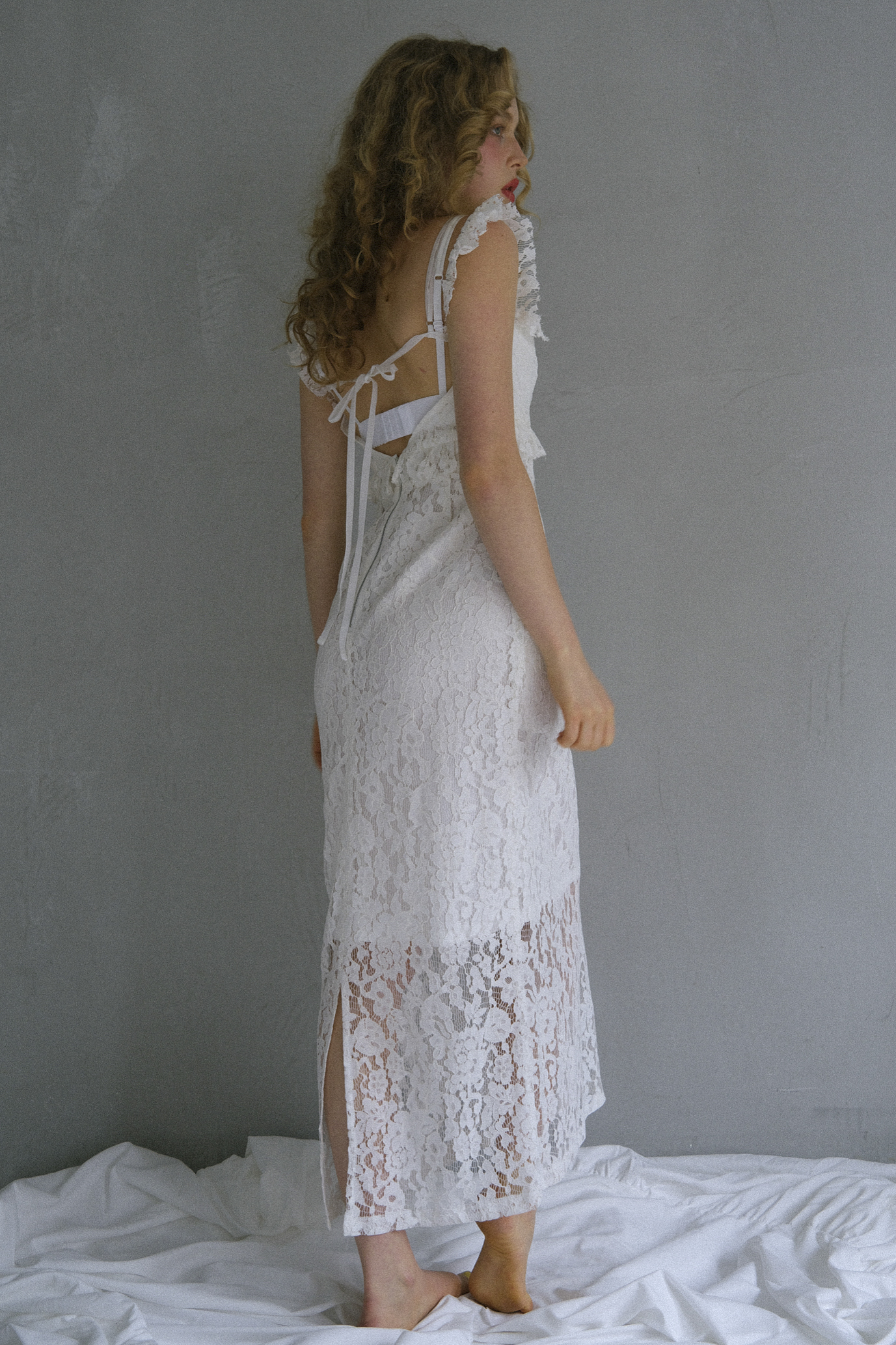 【HONEY MI HONEY】レースオフショルダーキャミソールワンピ lace off shoulder camisole one-piece | HONEY MI HONEY