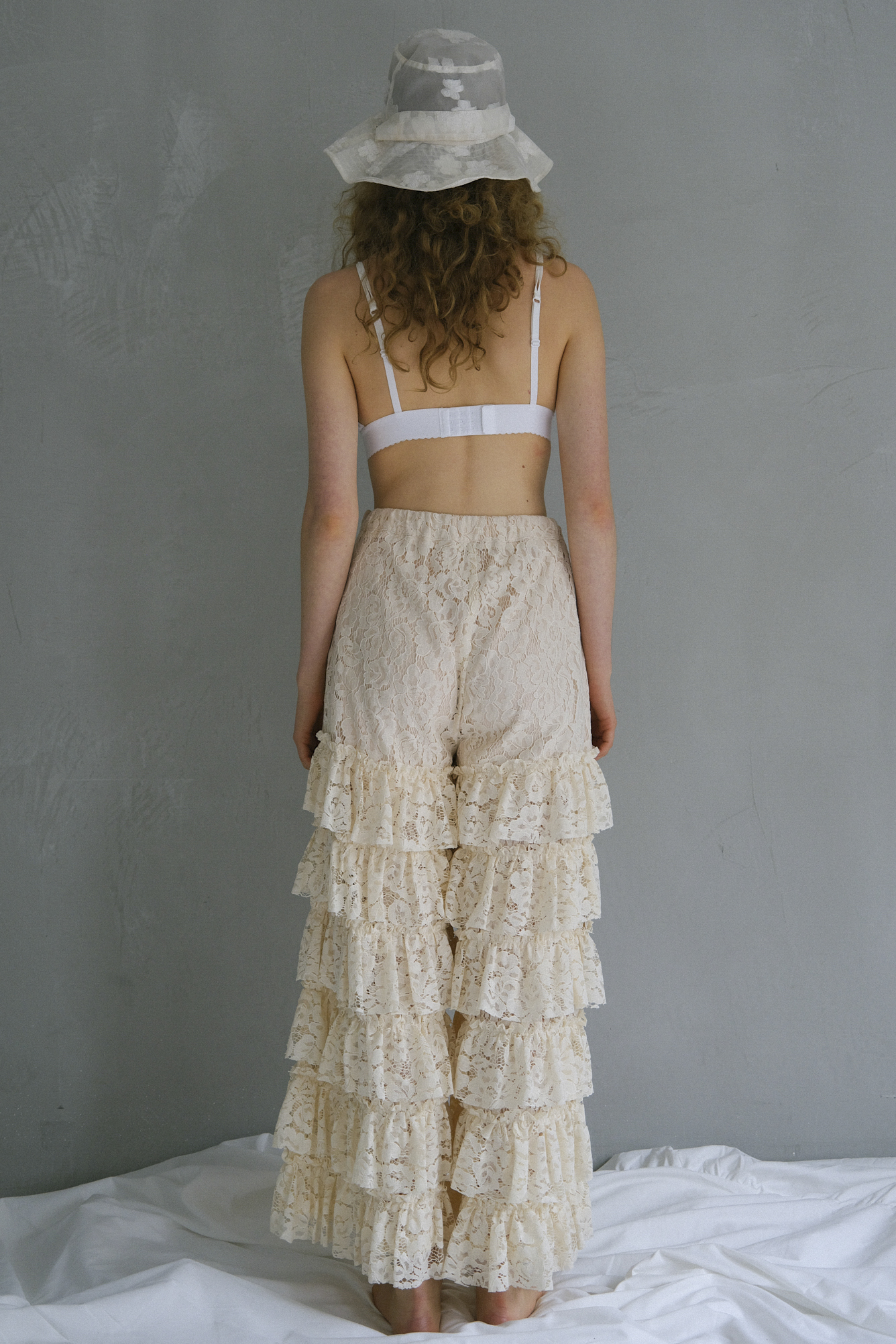 lace tiered wide pants | HONEY MI HONEY