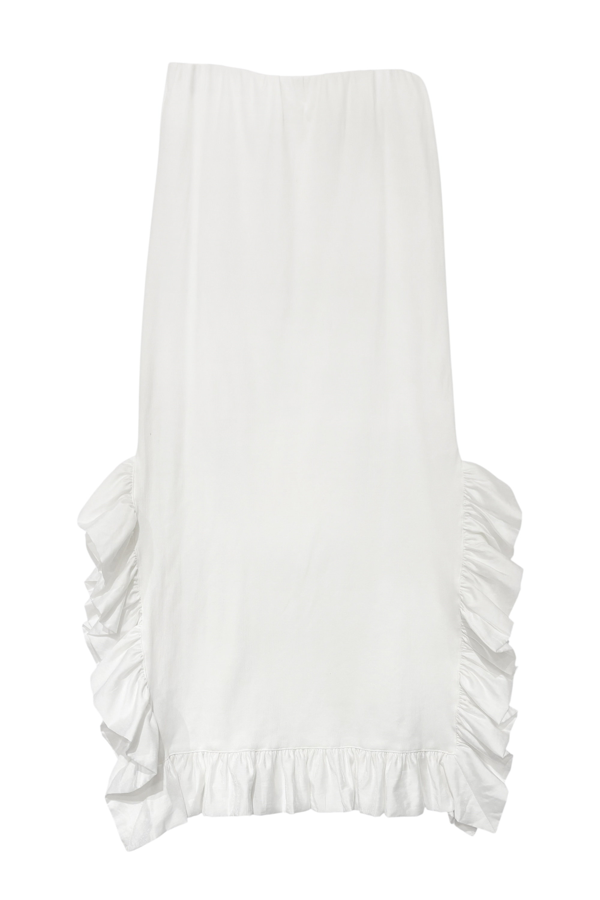 rib frill long skirt | HONEY MI HONEY