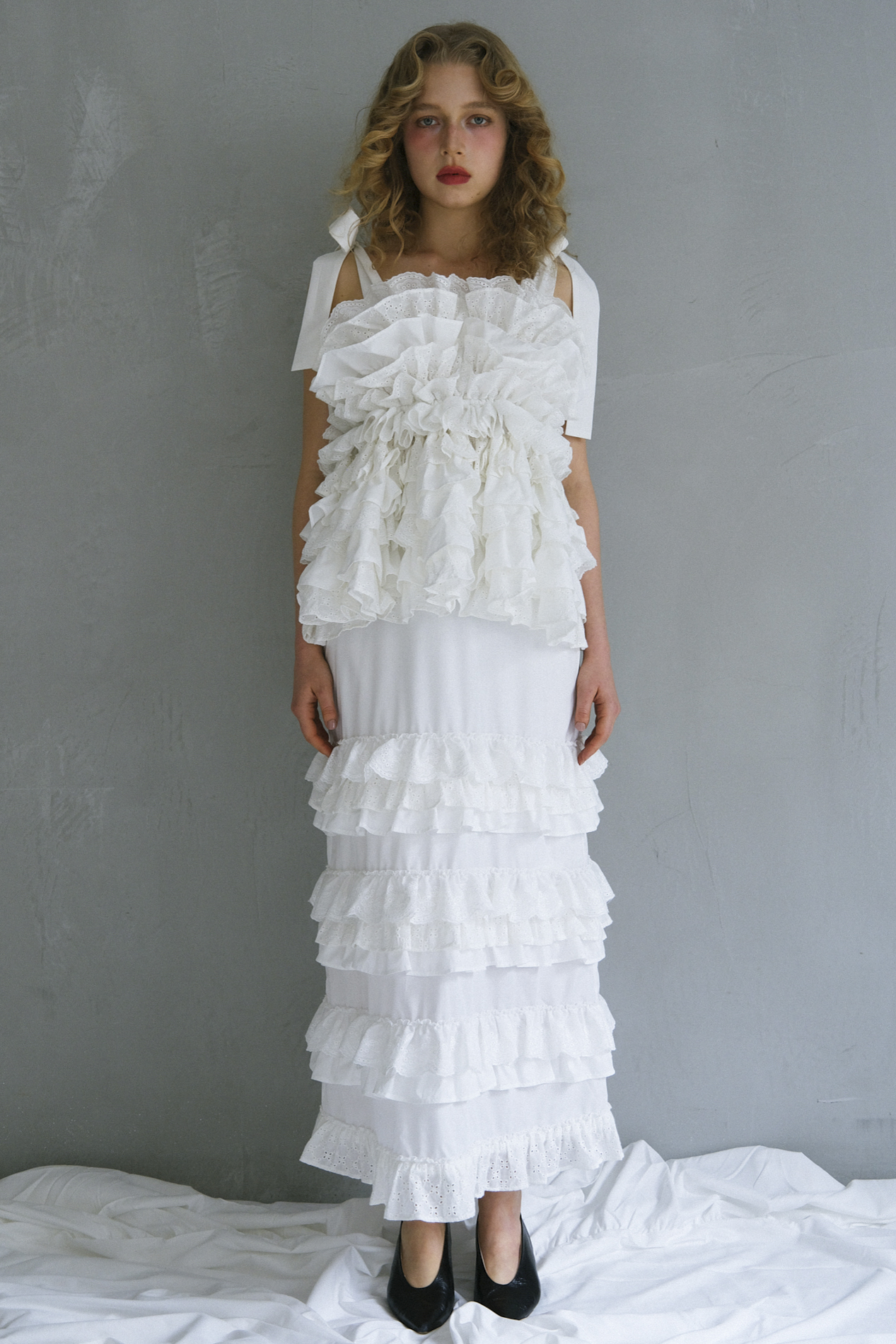 cotton lace tiered camisole | HONEY MI HONEY