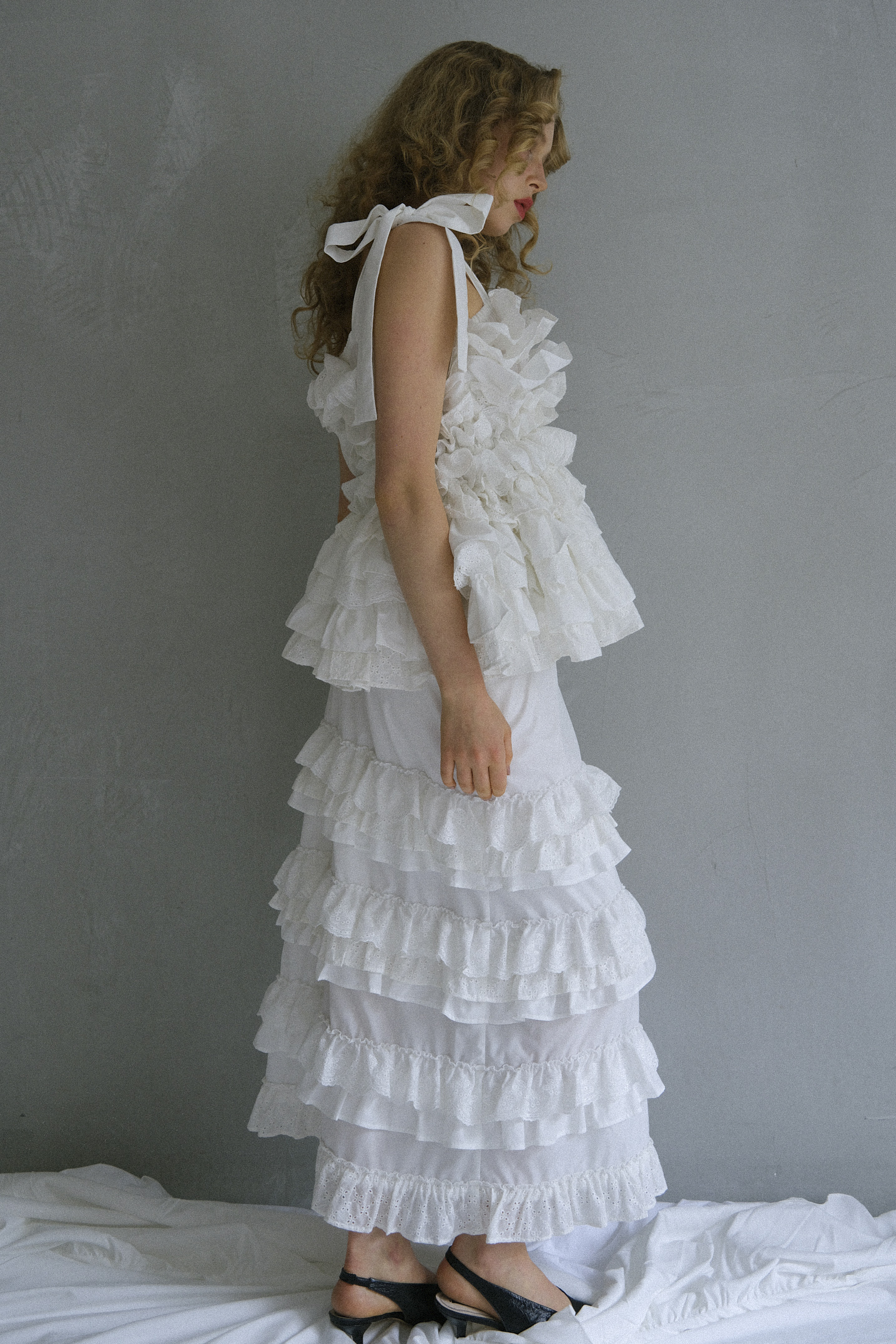 cotton lace tiered camisole | HONEY MI HONEY