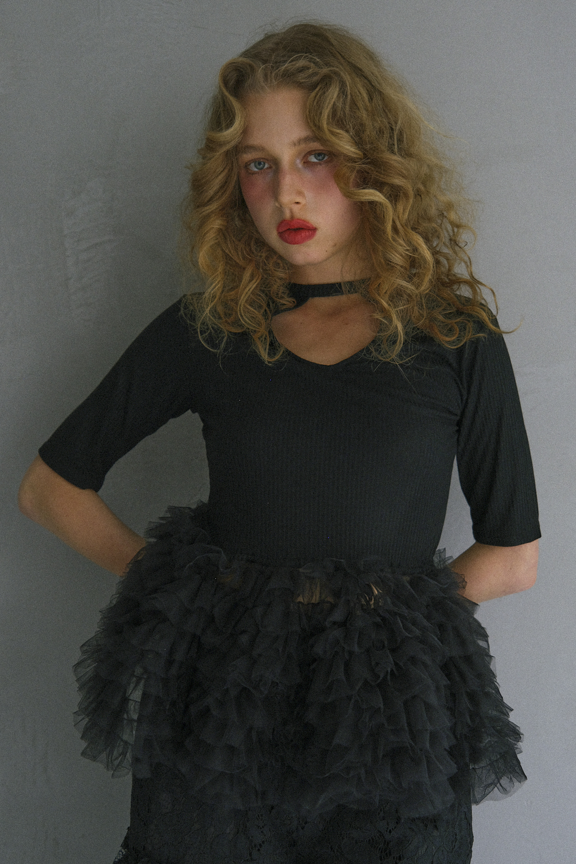 tulle peplum rib cutsew | HONEY MI HONEY