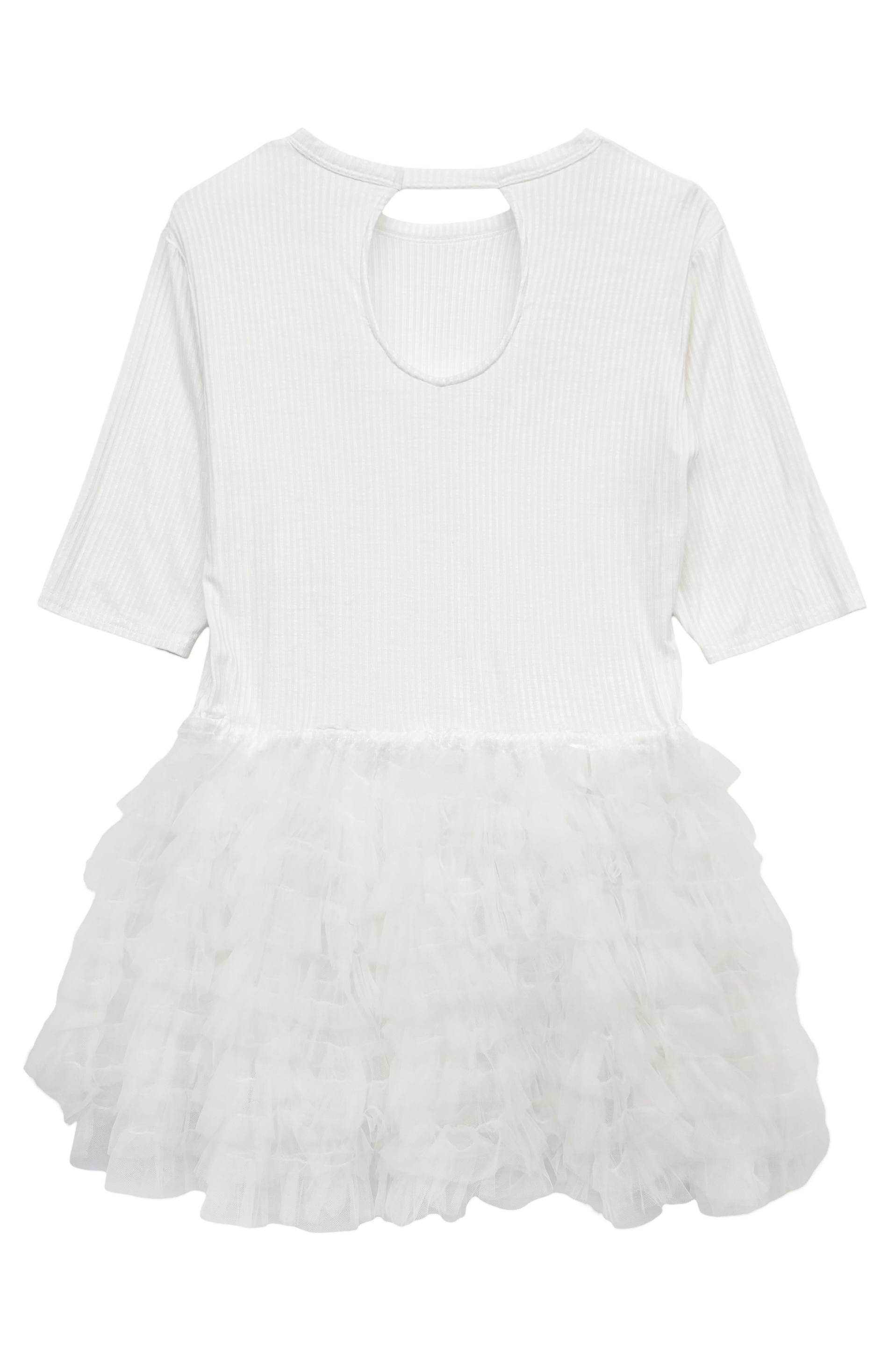 tulle peplum rib cutsew | HONEY MI HONEY