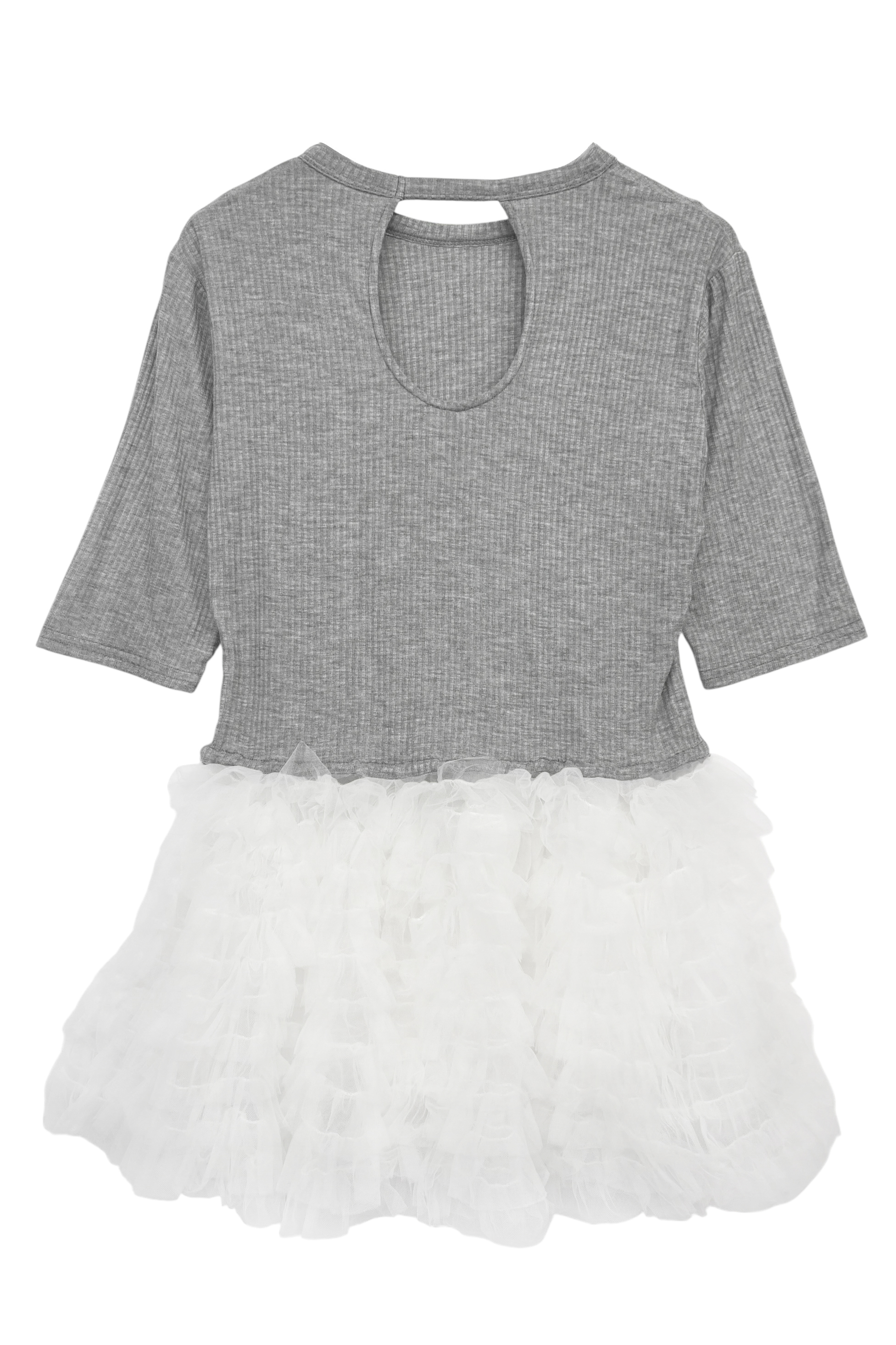 tulle peplum rib cutsew | HONEY MI HONEY