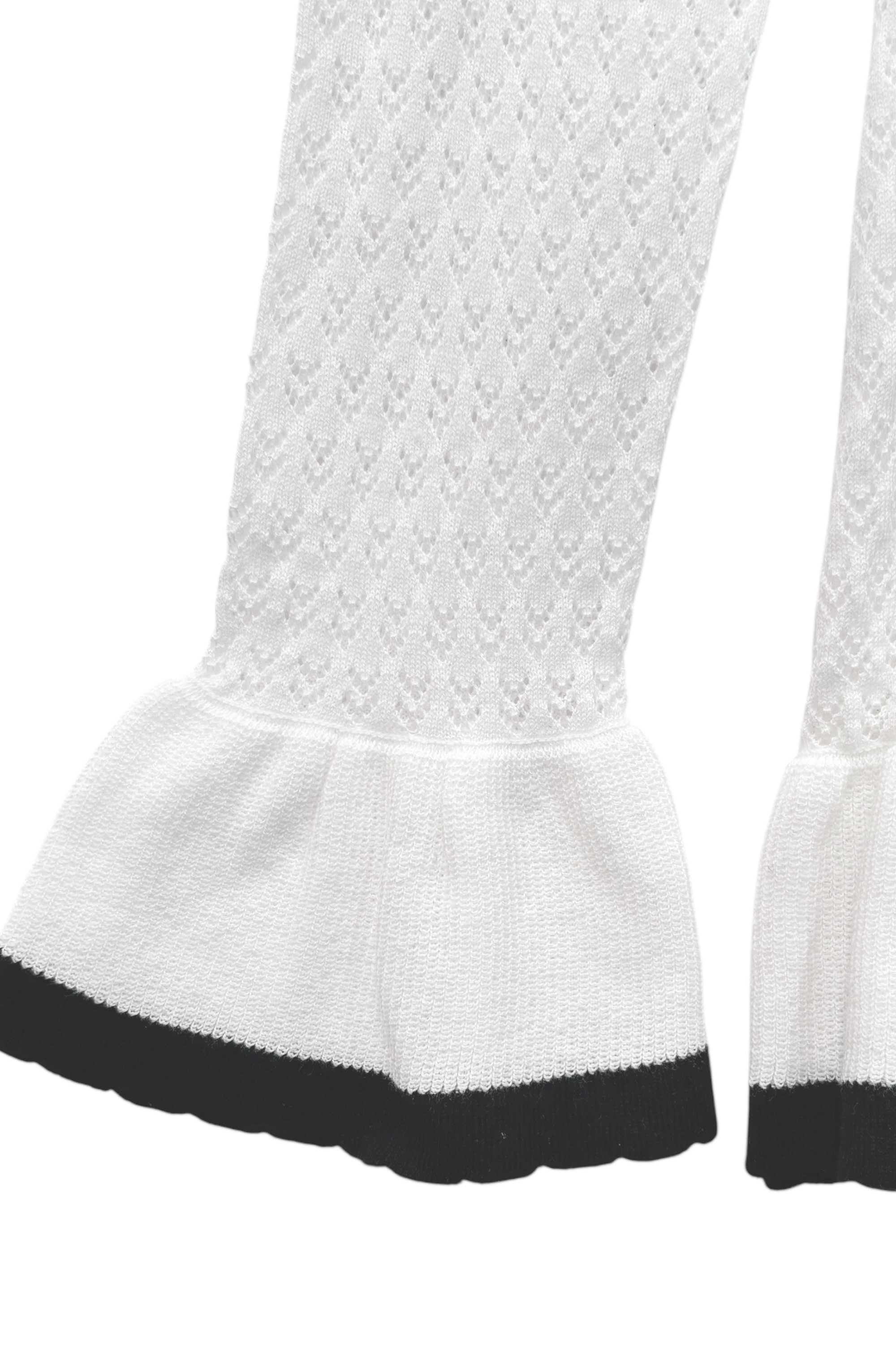 crochet frill knit tunic cardigan | HONEY MI HONEY