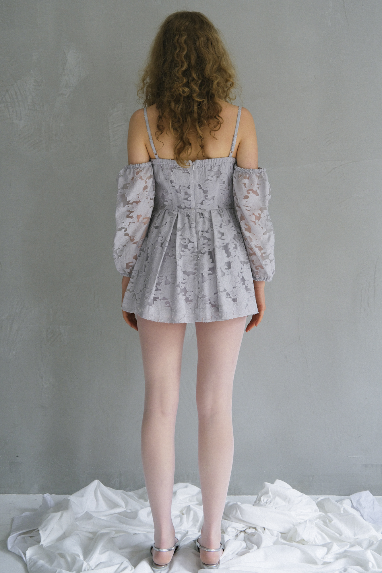 rose jacquard puff tunic | HONEY MI HONEY