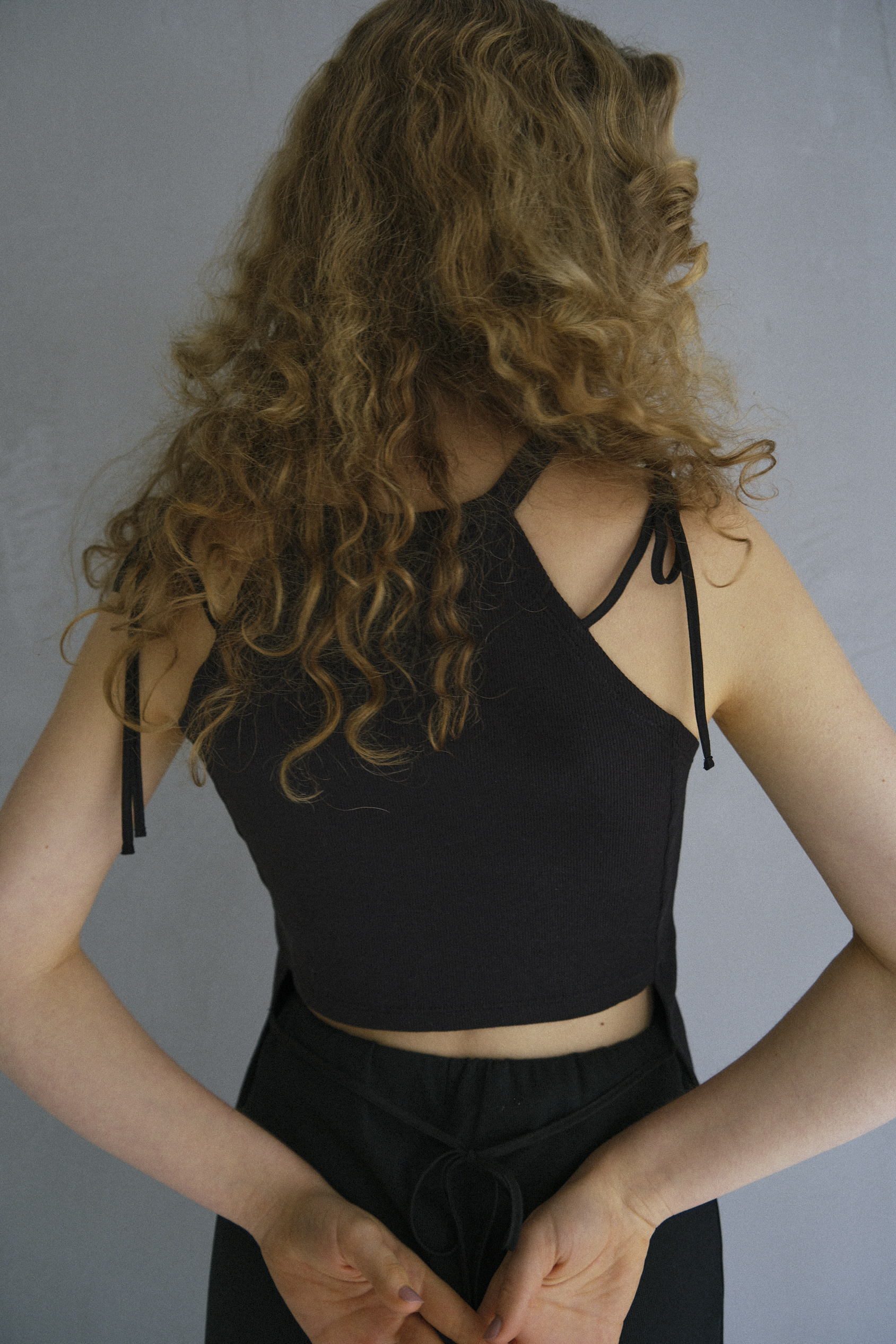 rib ribbon halter tops | HONEY MI HONEY
