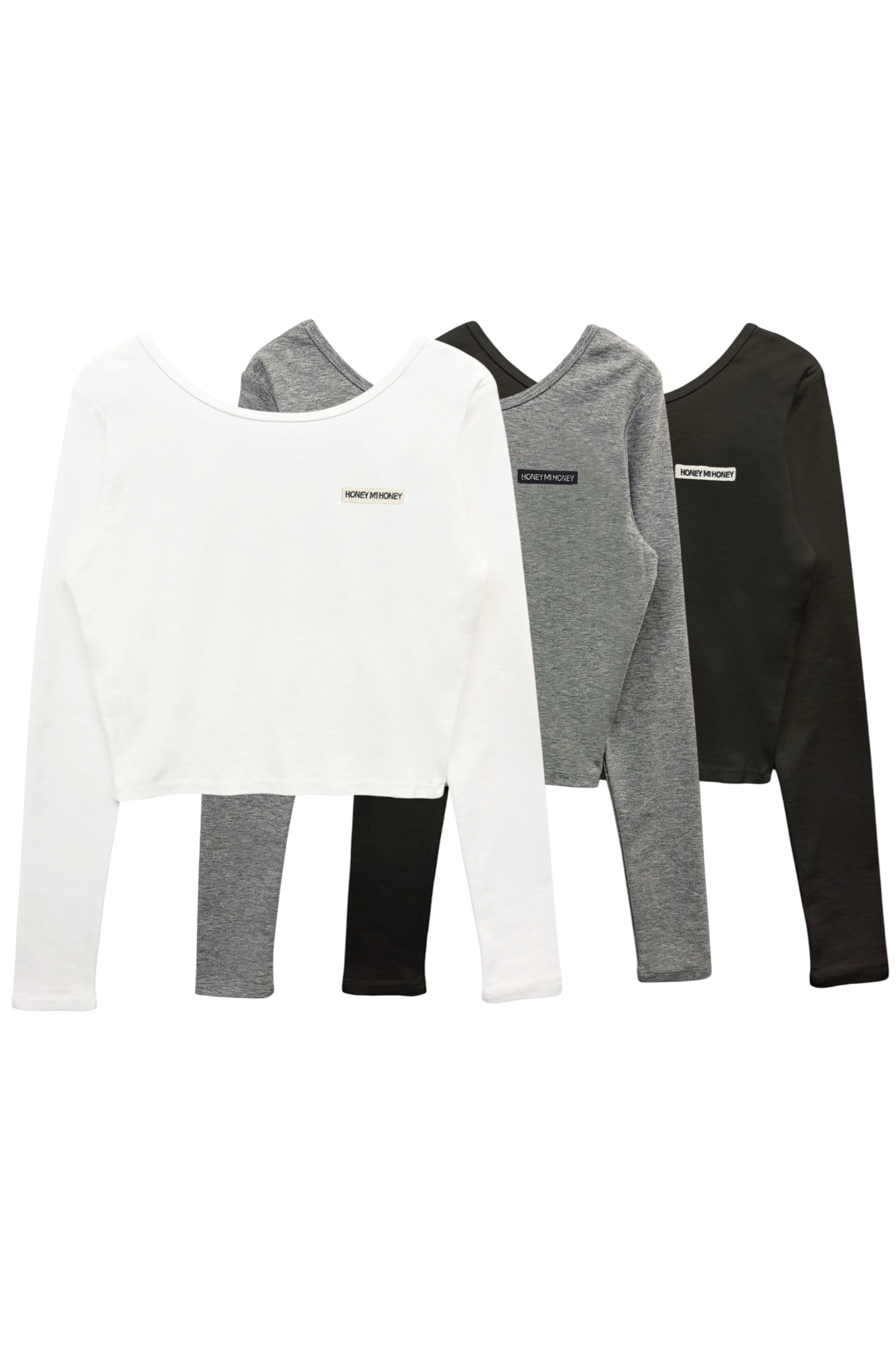 【HONEY MI HONEY】honey logo cropped long t-shirt