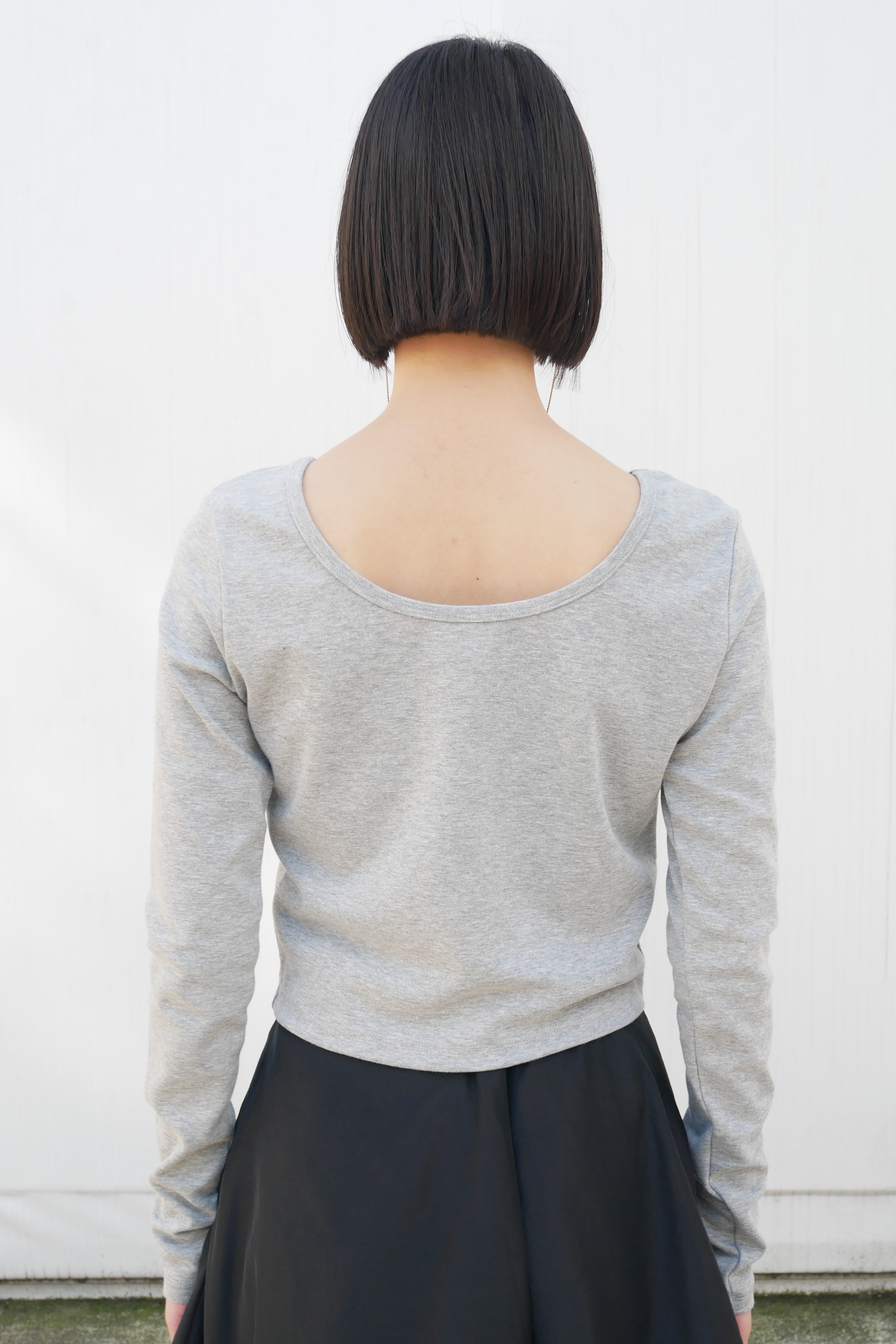 HONEY MI HONEY】honey logo cropped long t-shirt HONEY.MALL