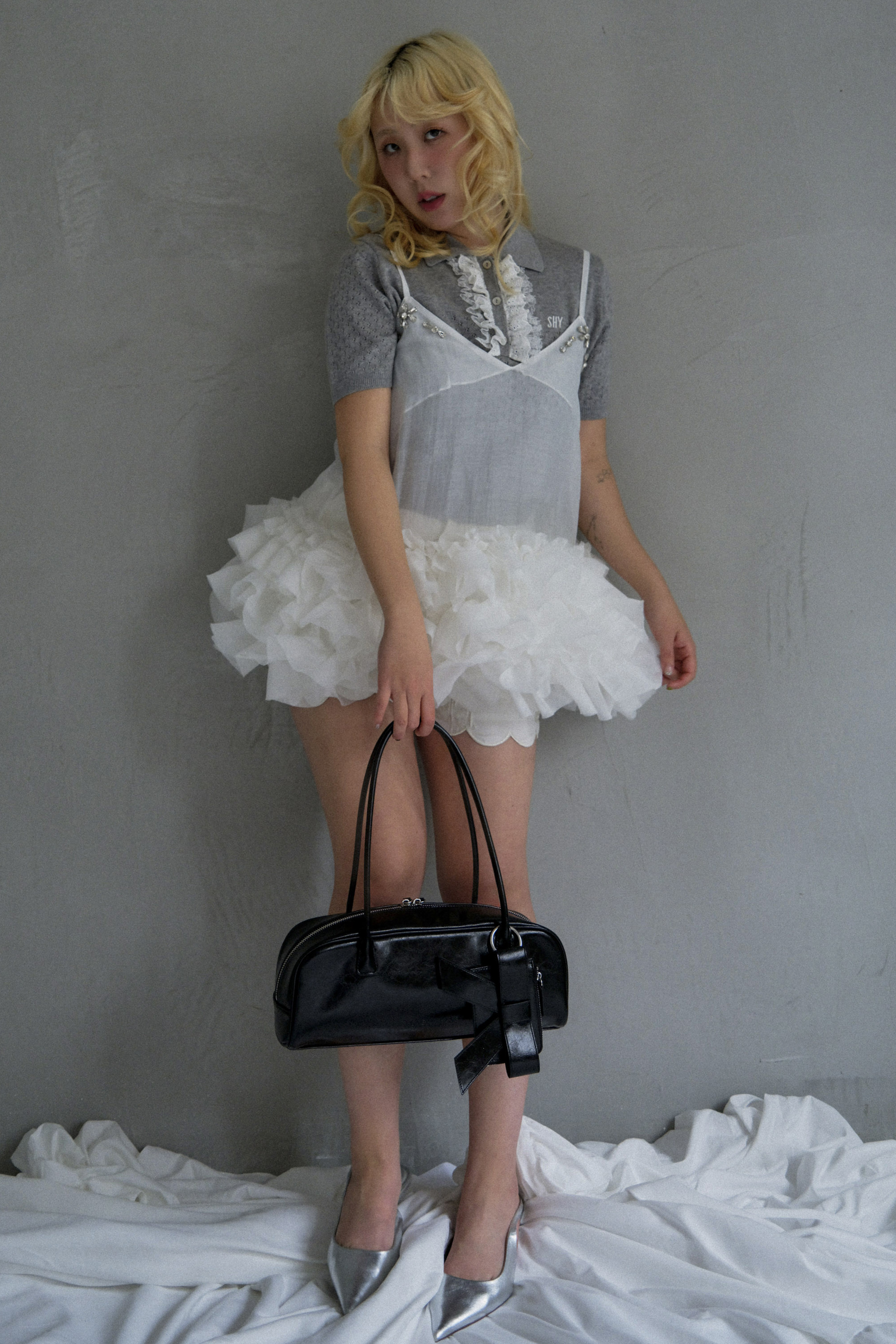 SOWAコラボ】lace frill knit polo | HONEY MI HONEY