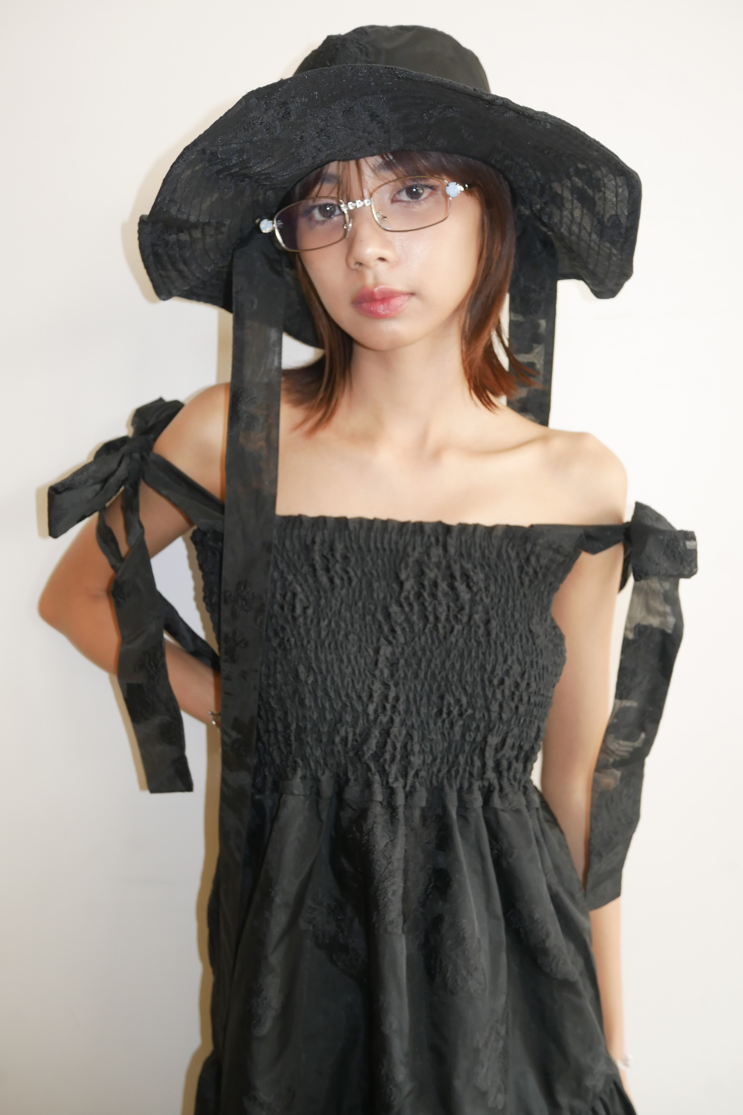 flower organdie tiered long one-piece | HONEY MI HONEY