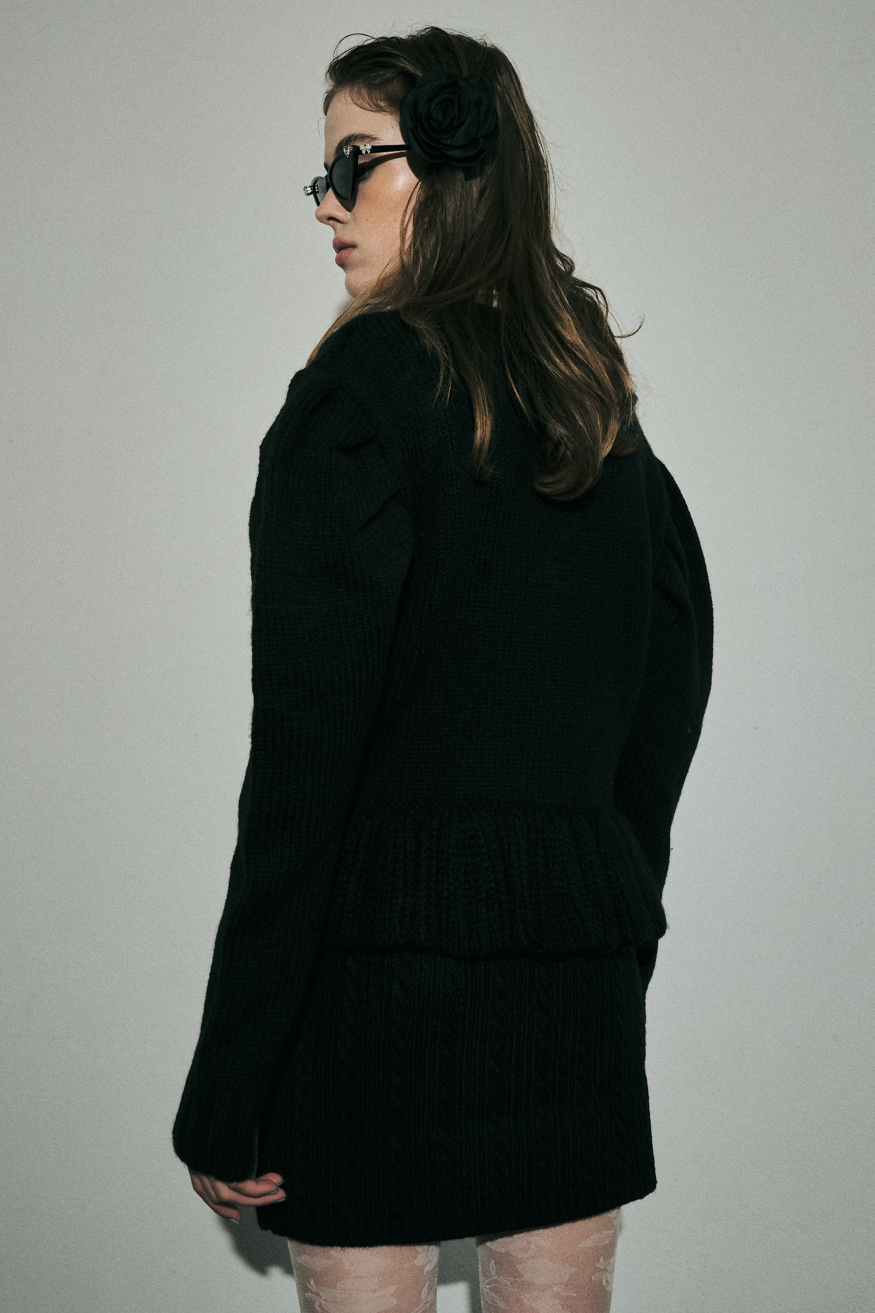 bijou puff knit cardigan | HONEY MI HONEY