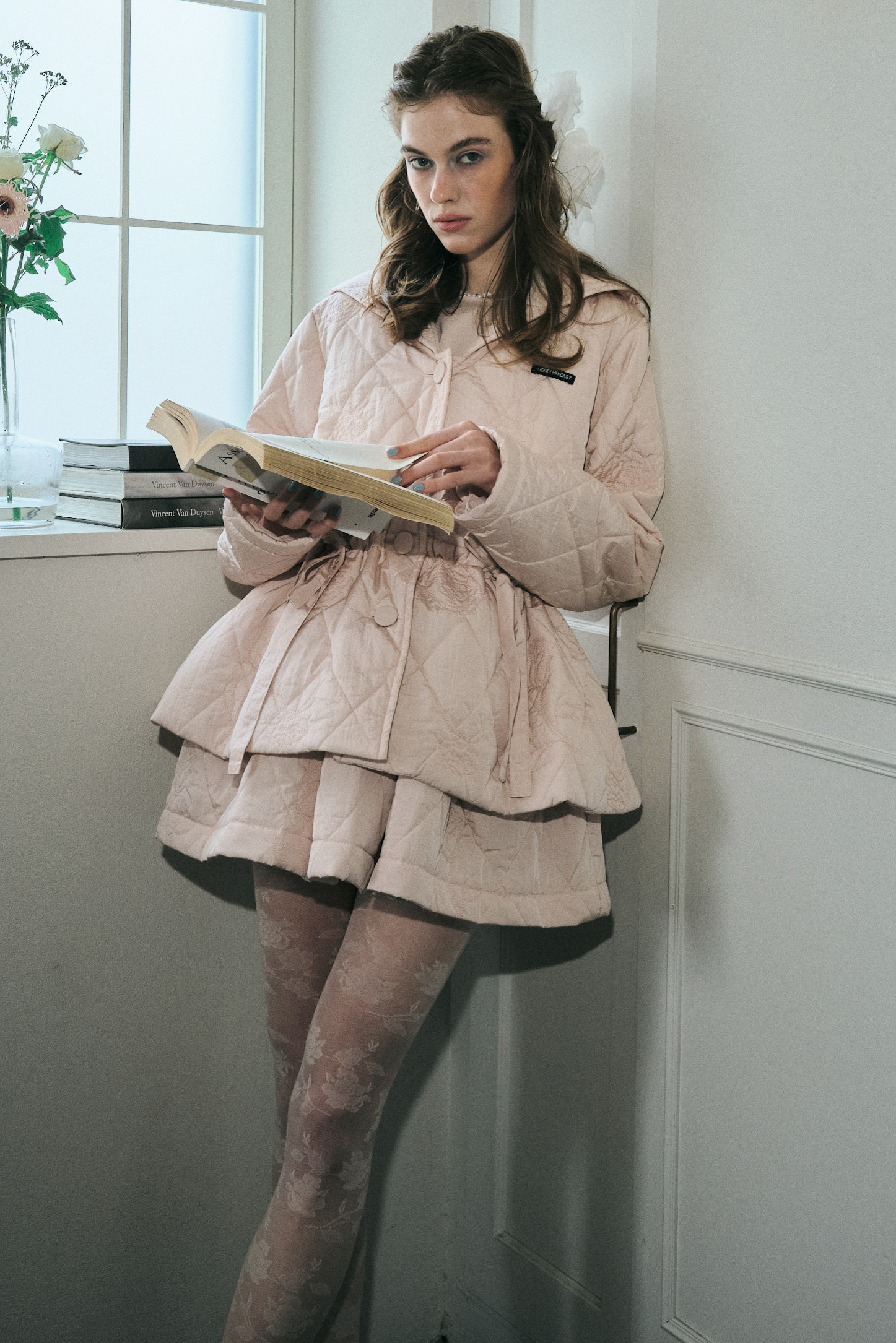 rose quilting sailor coat | HONEY MI HONEY
