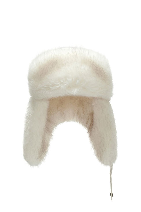 AWESOME NEEDS】FUR TRAPPER HAT_GLOW HONEY.MALL