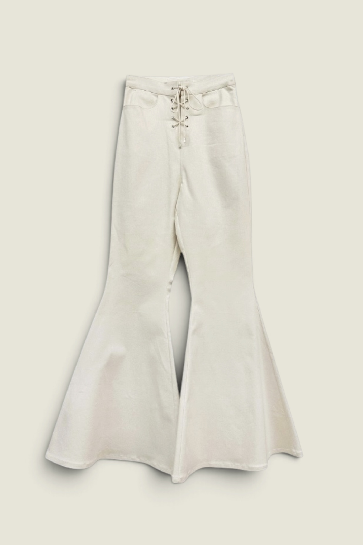 【HONEY MI HONEY】lace up flare chino pants