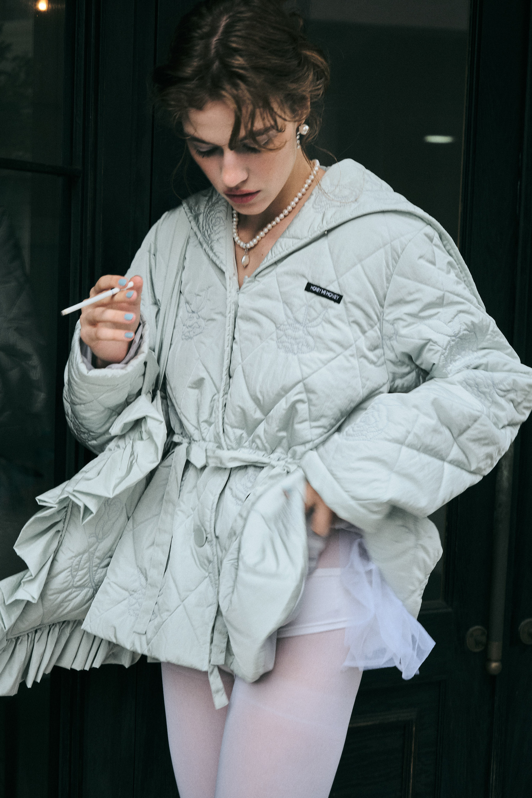 rose quilting sailor coat | HONEY MI HONEY