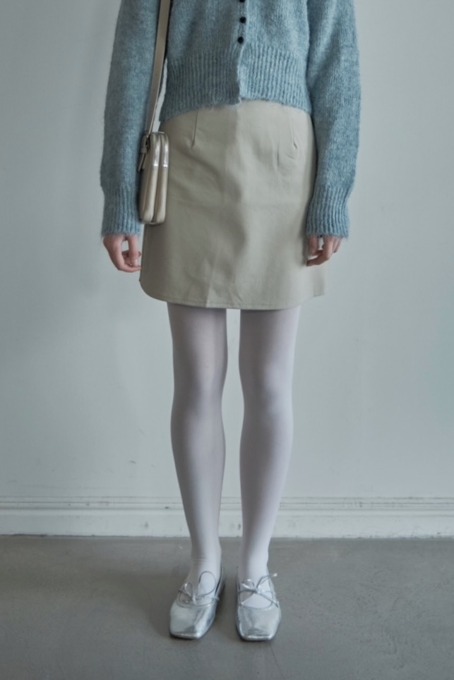 【ALORA THE WAY】eco suede layered mini skirt