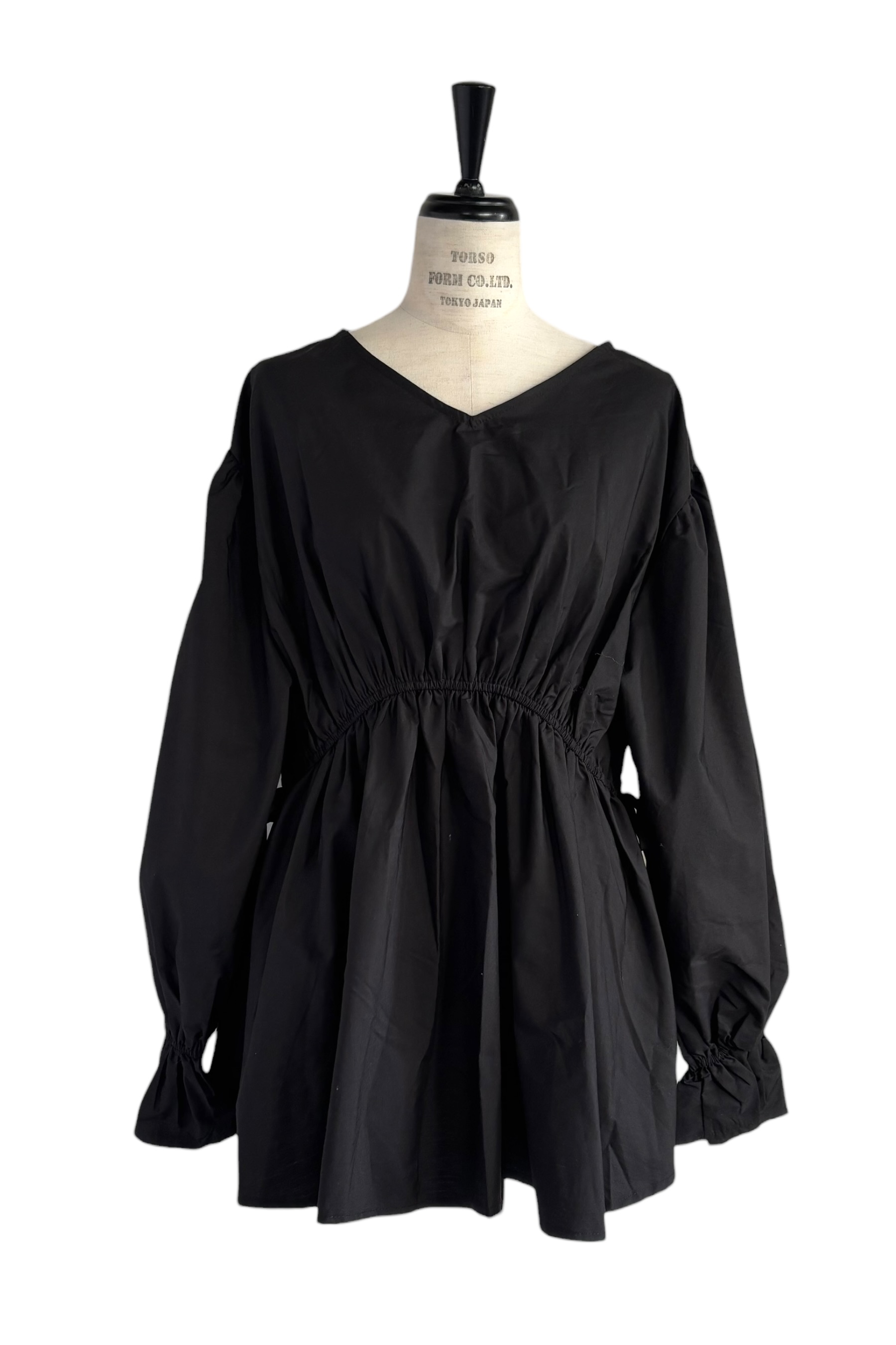 【ALORA THE WAY】drawstring peplum blouse