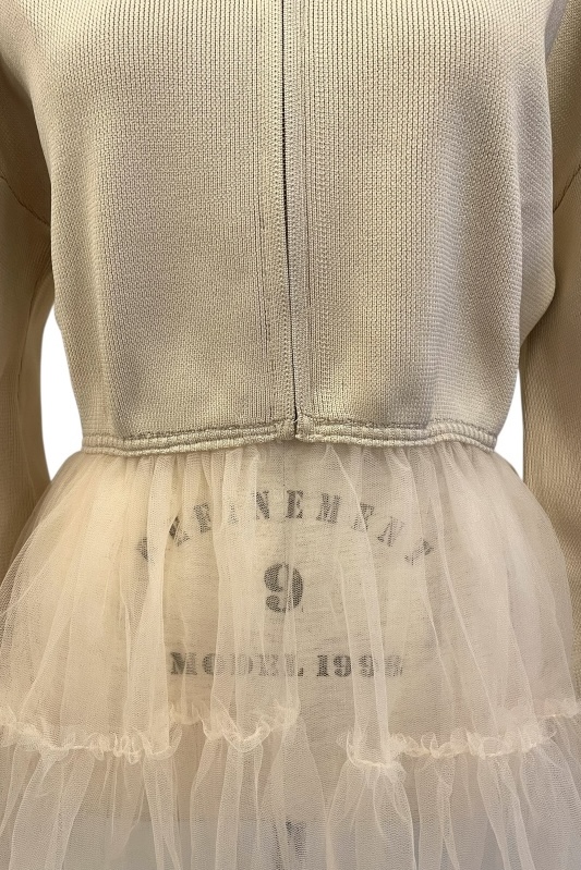 tulle frill zip blouson