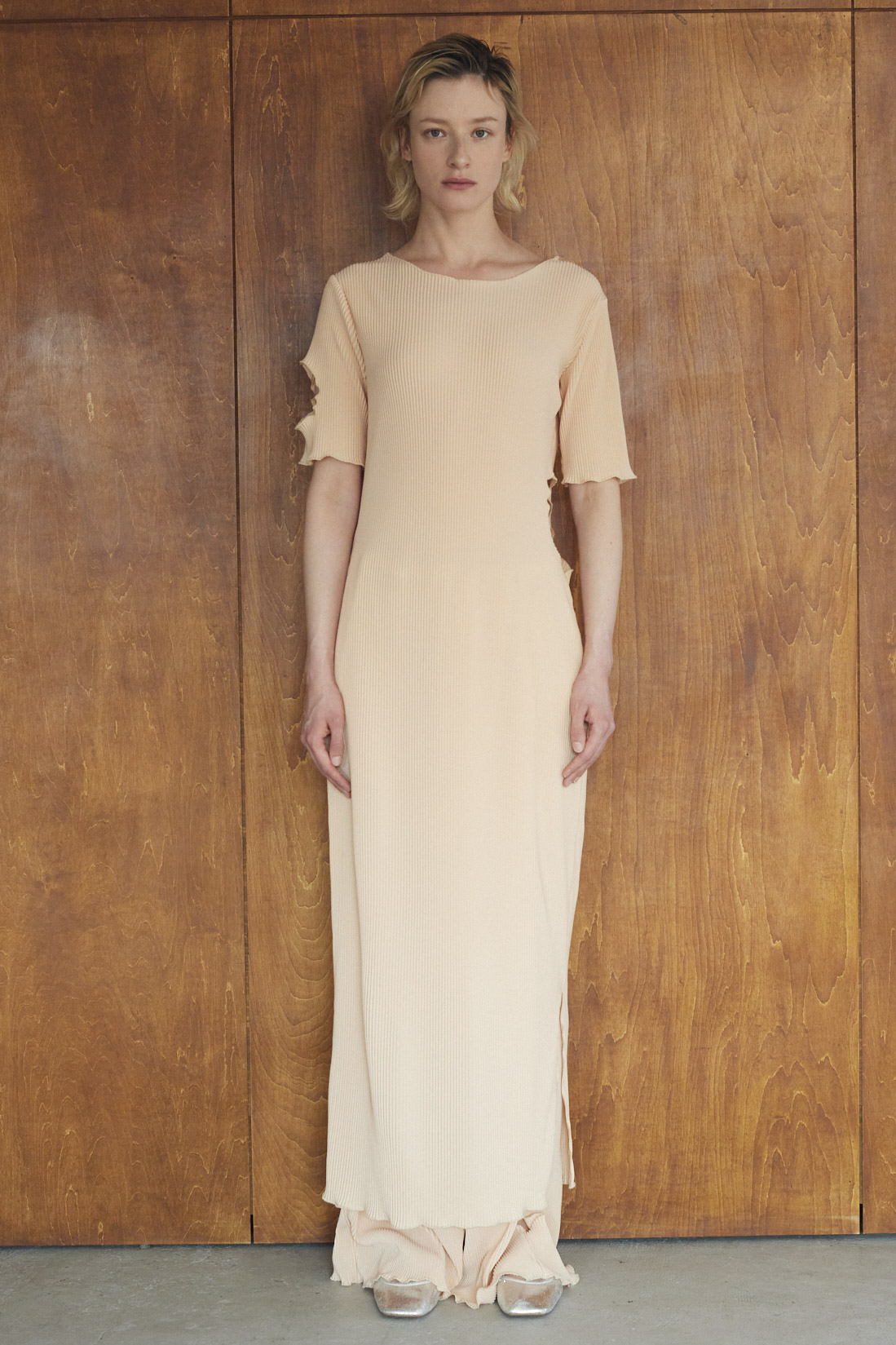 【MAISON ELLIE】cut off pleats long one-piece