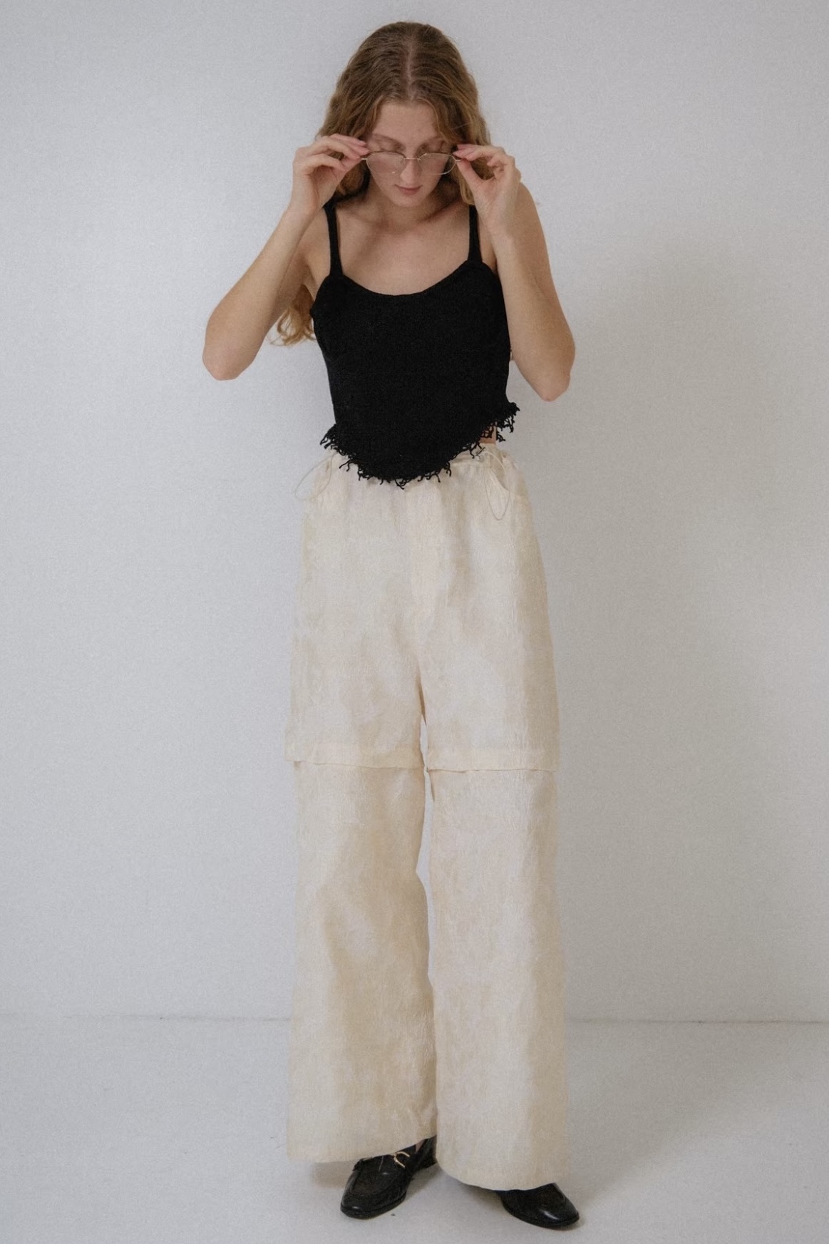 HONEY MI HONEY｜フラワージャガードワイドパンツ｜3wayで楽しめる