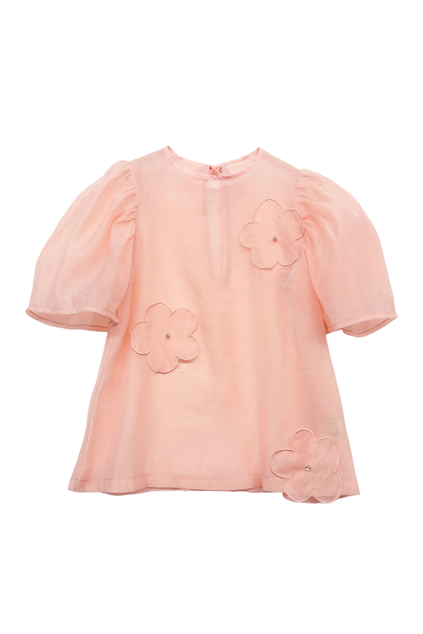 ESPRIT｜flower organdie puff blouse｜フラワーオーガンジーパフブラウス