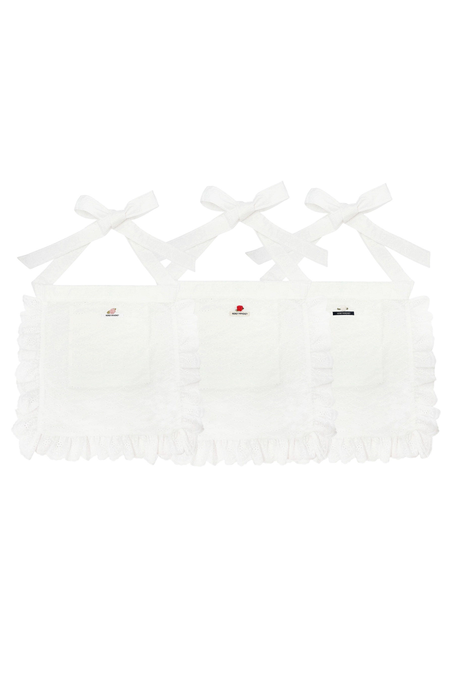 【HONEY MI HONEY】cotton frill rose apron tote bag