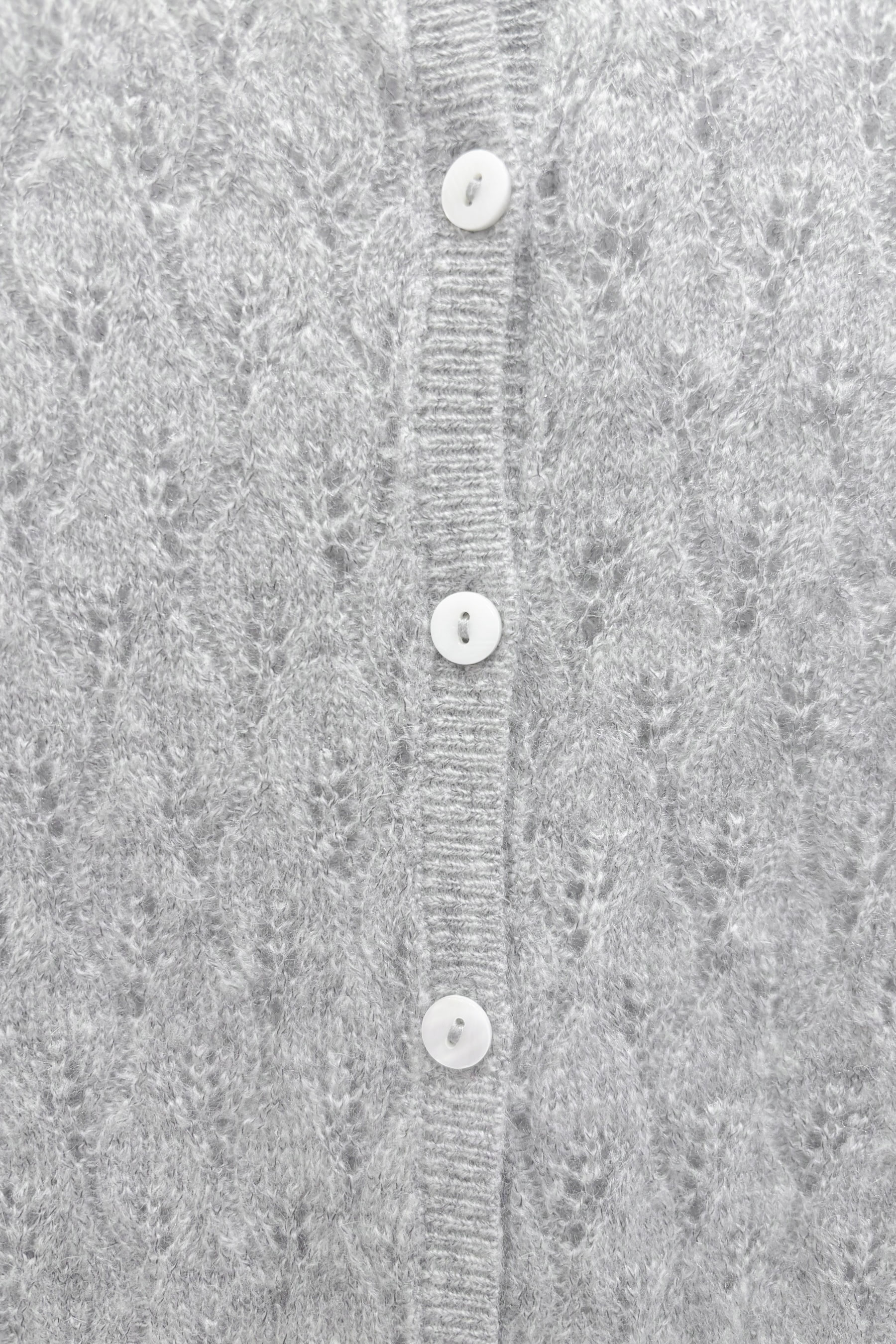 HONEY MI HONEY｜sheer mohair tulle peplum cardigan
