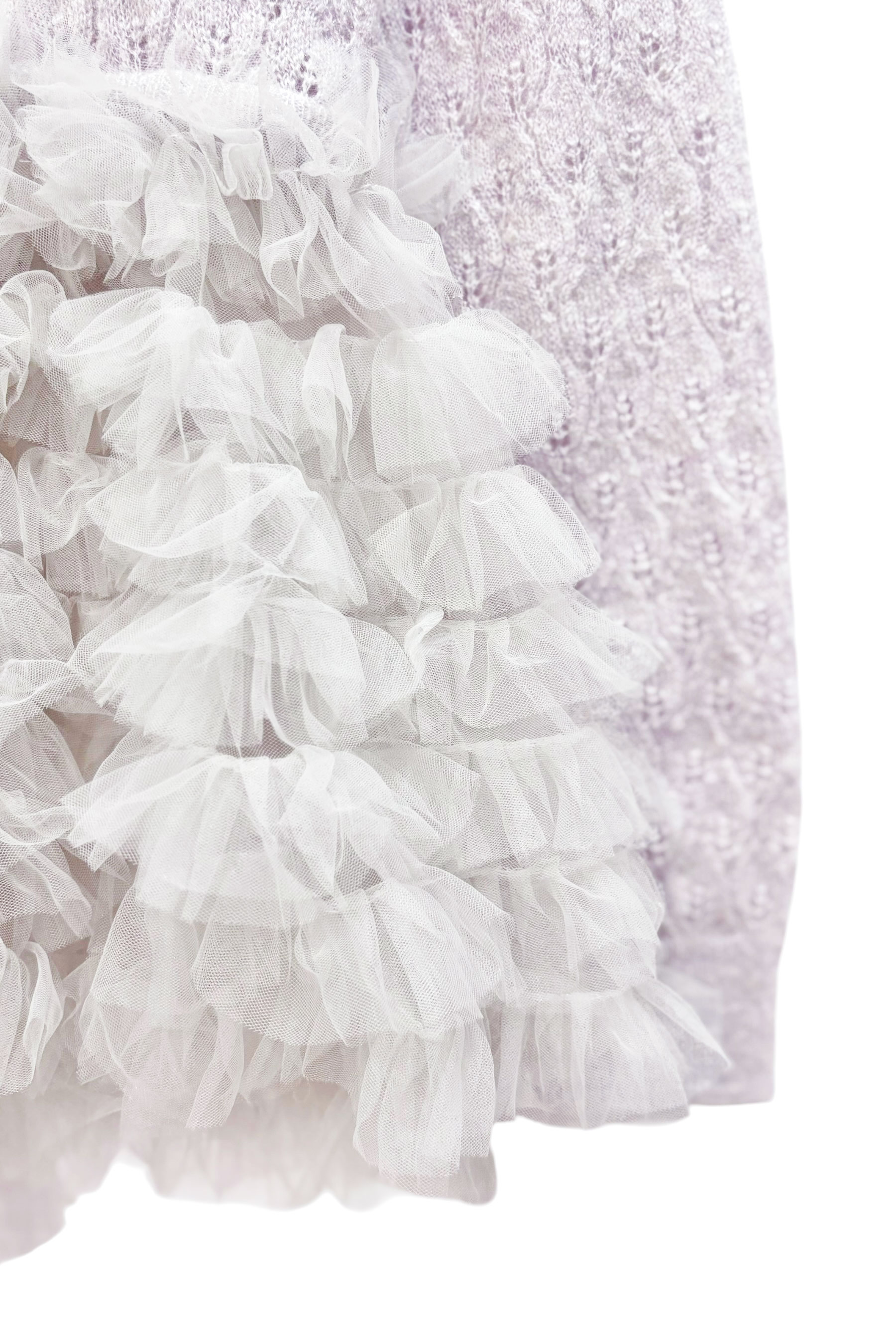 こじはるオーダーhoney mi カーデ HONEY MI HONEY｜sheer mohair tulle peplum cardigan