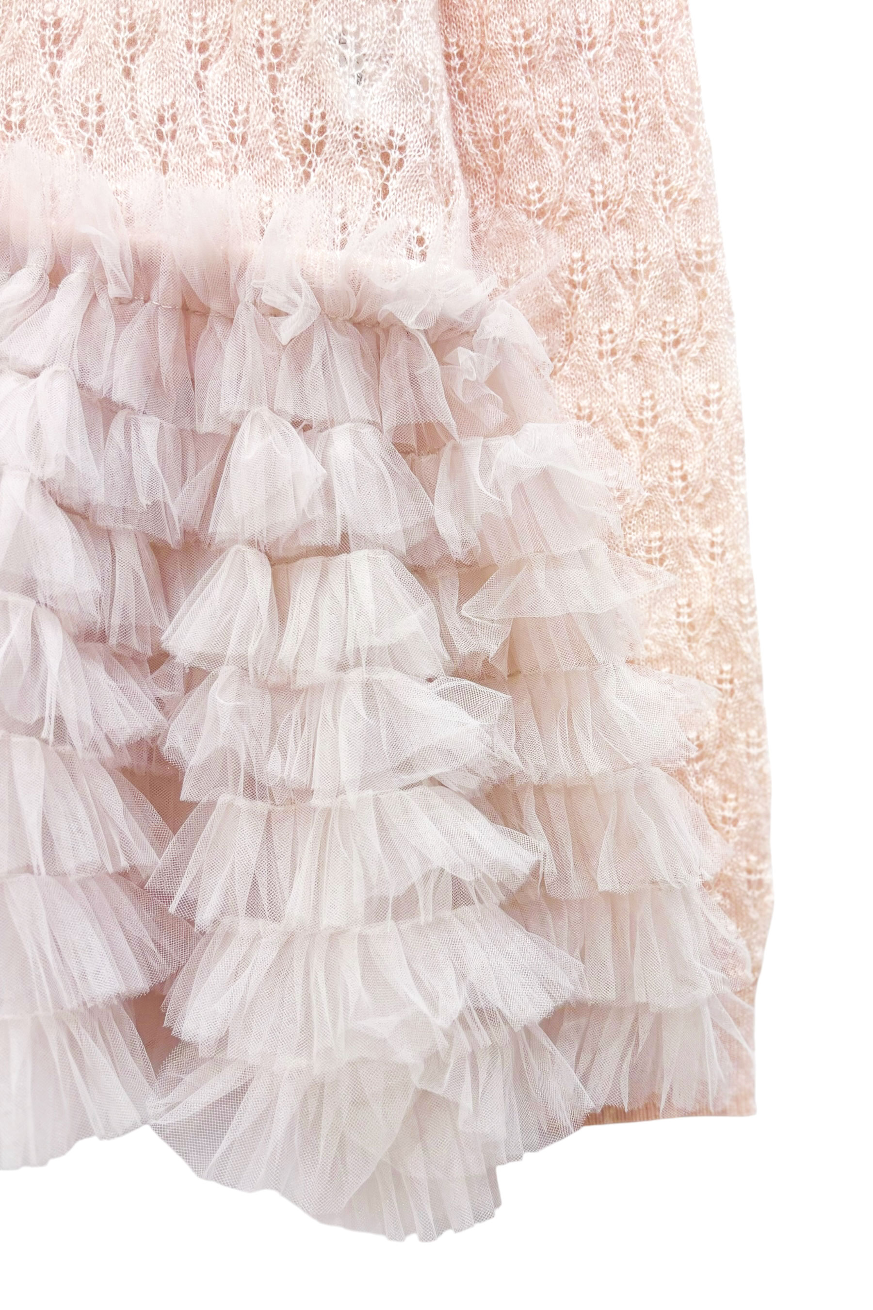 HONEY MI HONEY｜sheer mohair tulle peplum cardigan