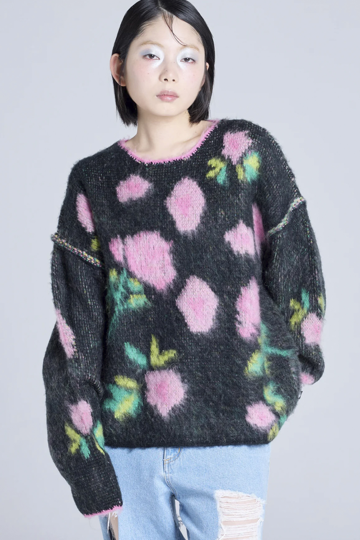 Little Sunny Bite】floral knit HONEY.MALL