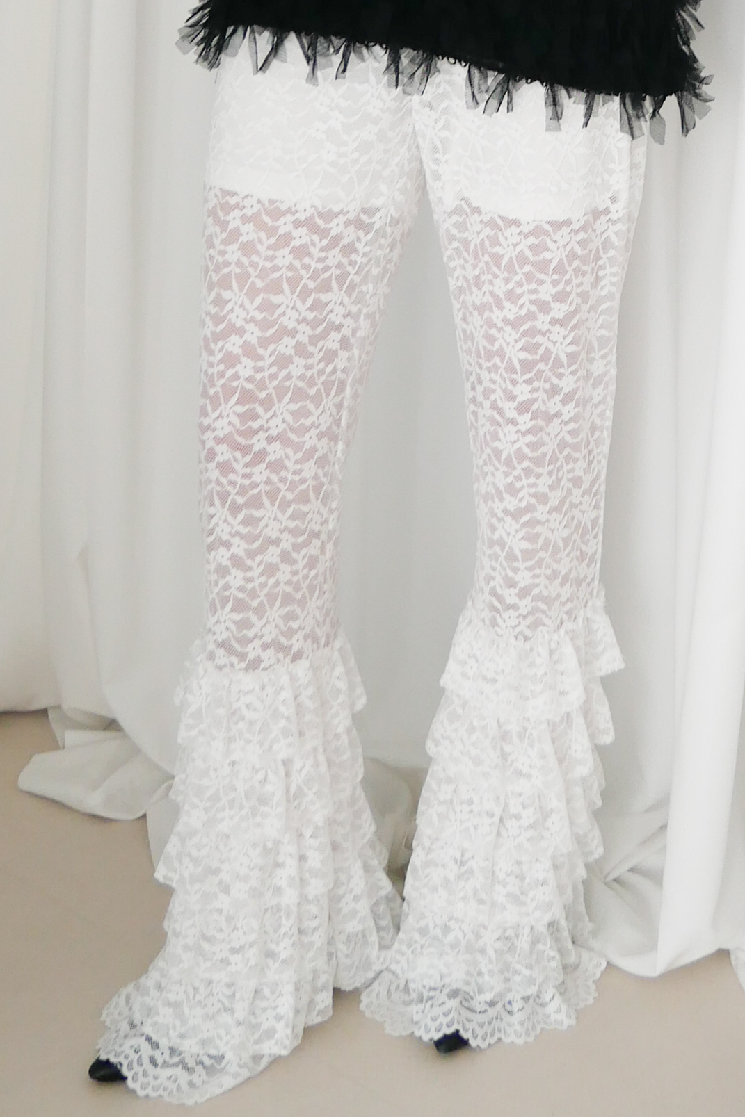 lace tiered frill flare pants | HONEY MI HONEY