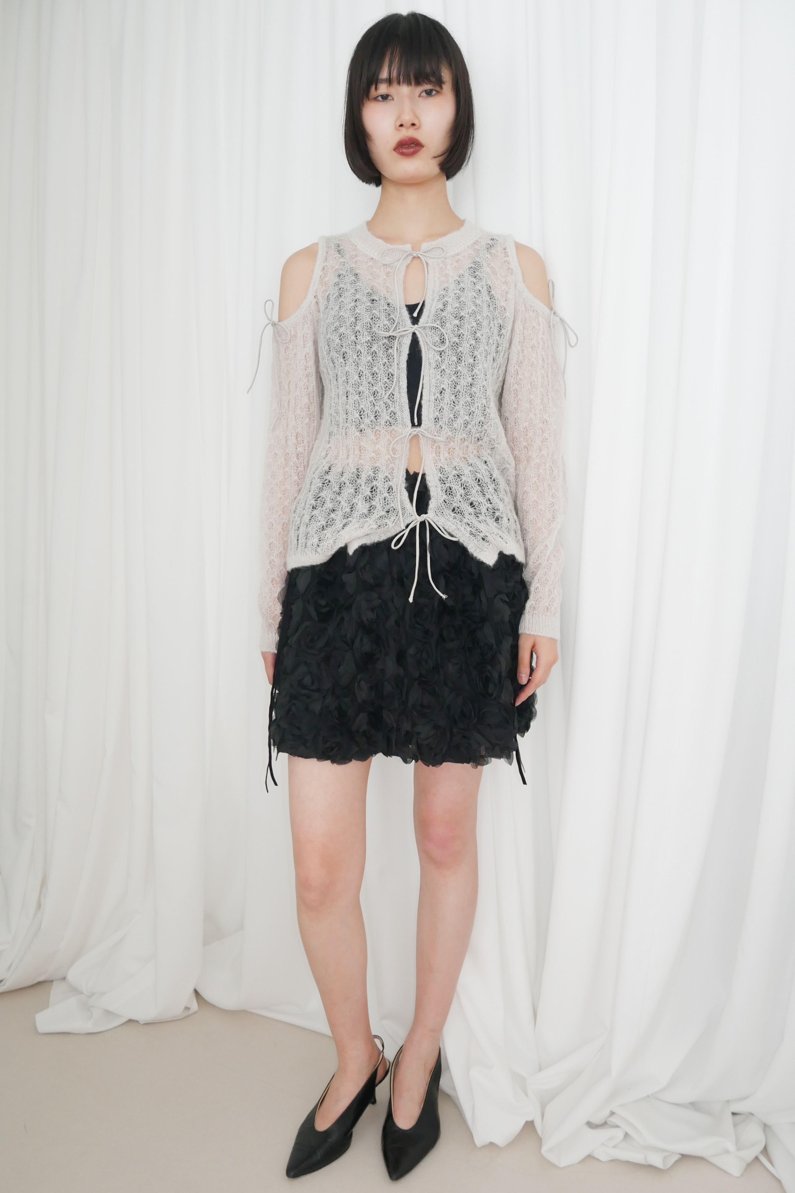 rose chiffon camisole & mini skirt | HONEY MI HONEY