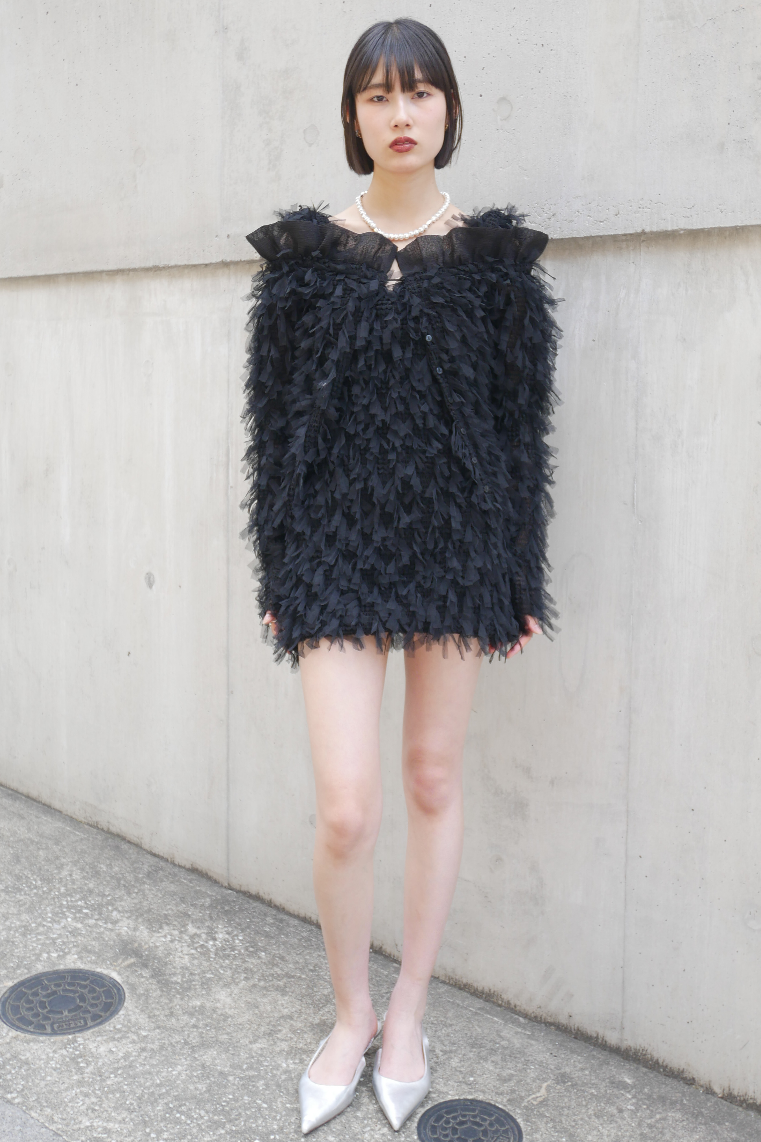 HONEY MI HONEY ノースリーブミニワンピース ブラックキルティング fringe tight mini one-piece | HONEY MI HONEY