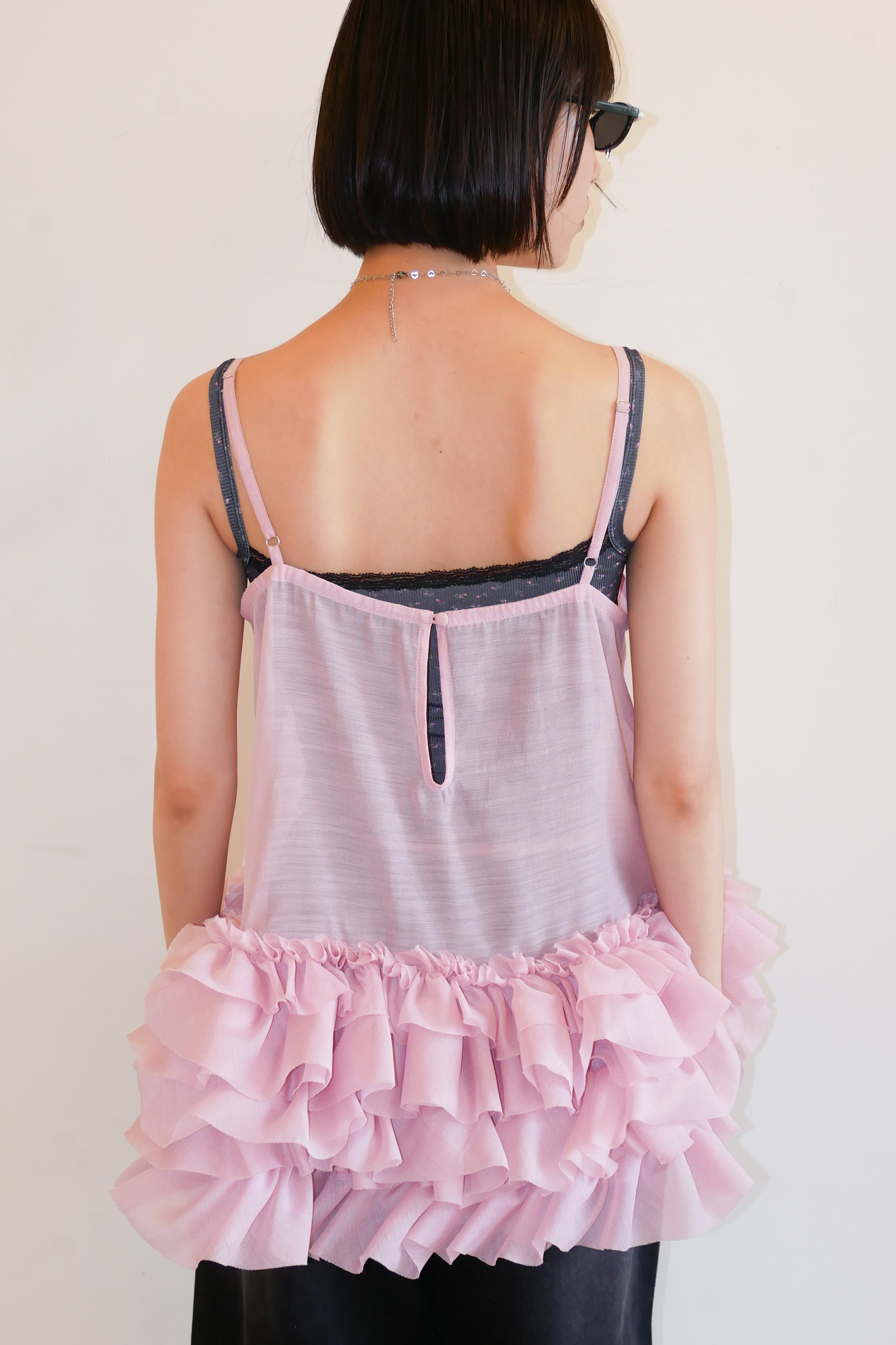 HONEYMIHONEY】HONEY logo cup-in floral camisole HONEY.MALL