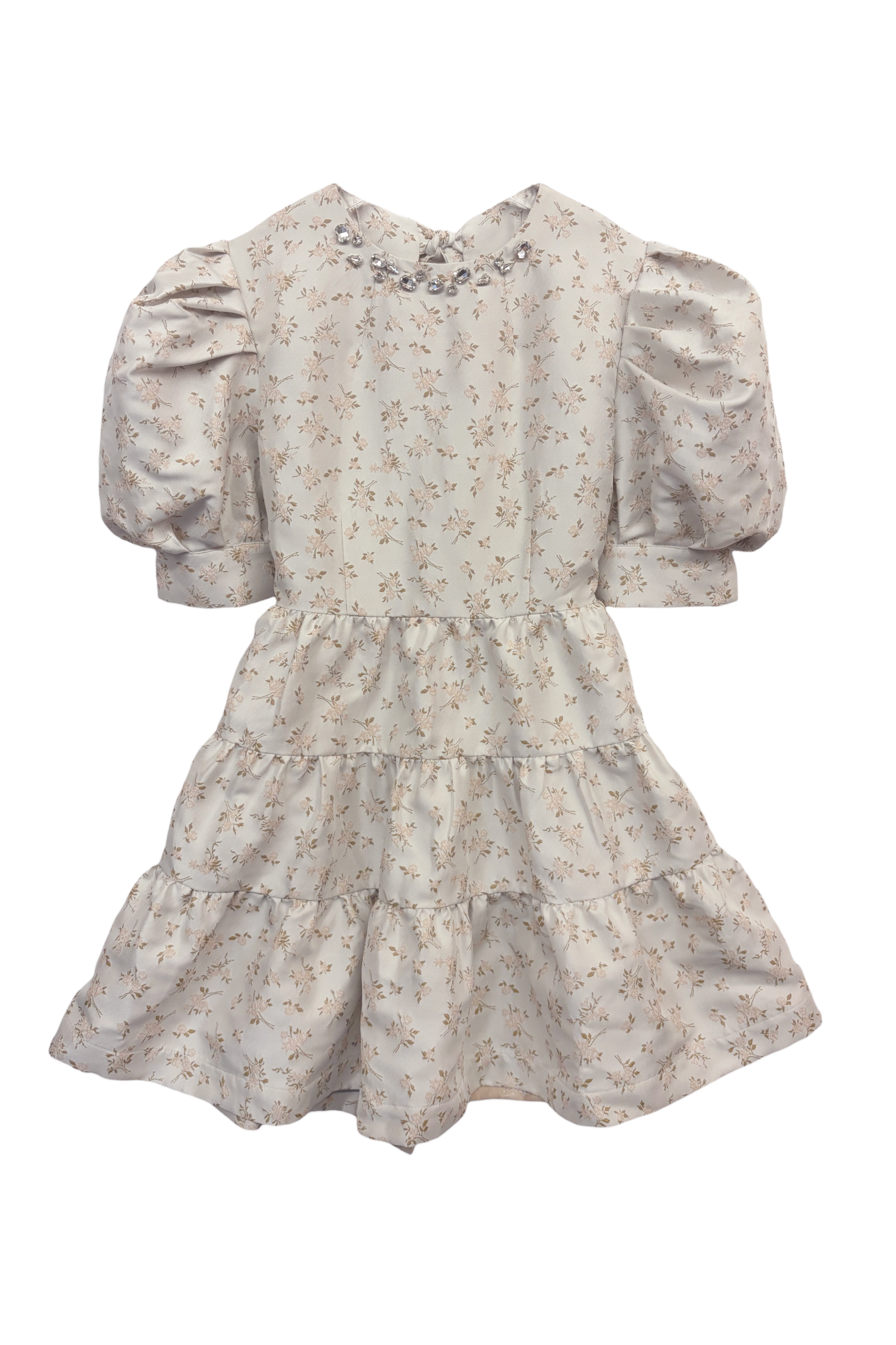 floral jacquard bijou puff mini one-piece | ESPRIT