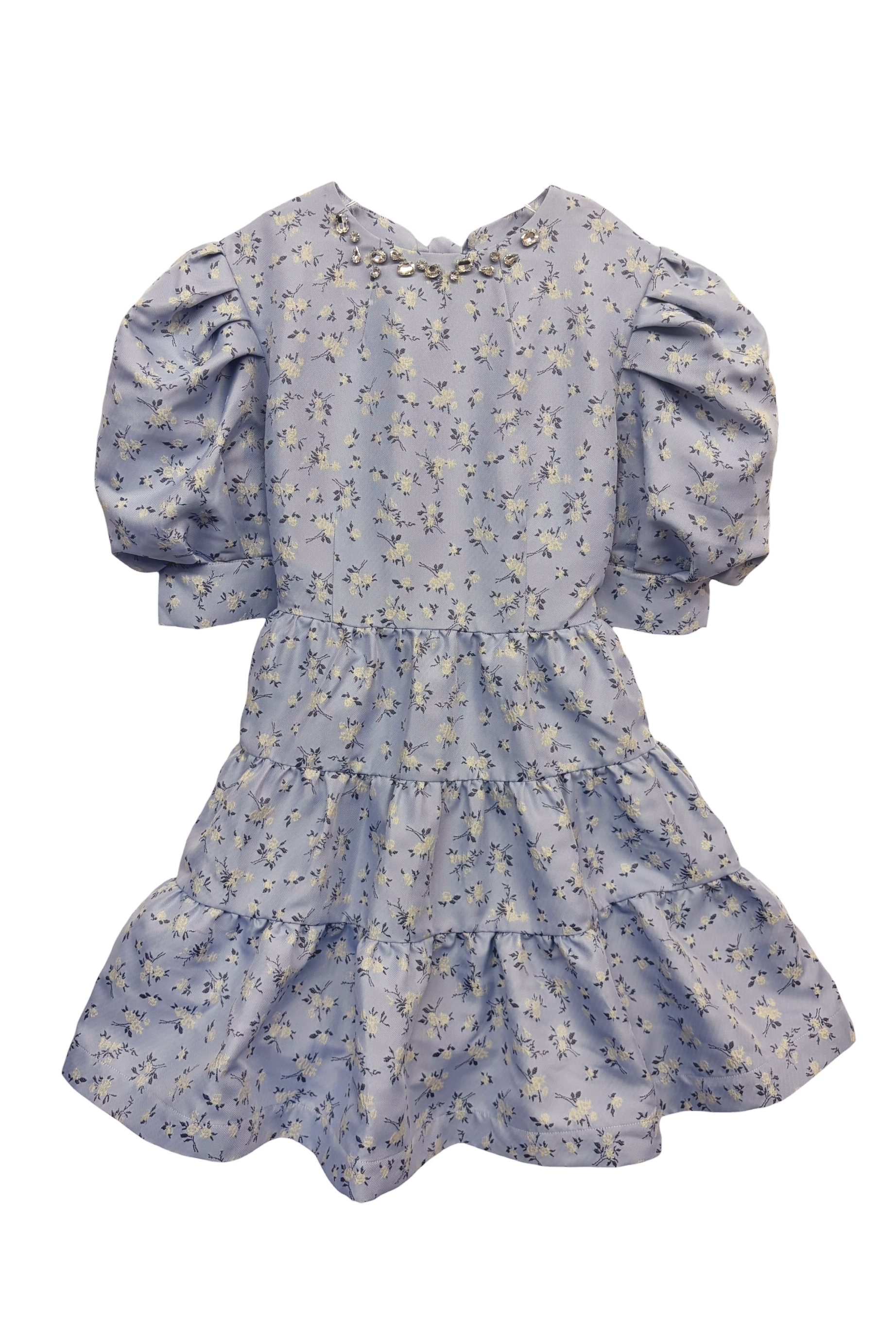 floral jacquard bijou puff mini one-piece | ESPRIT