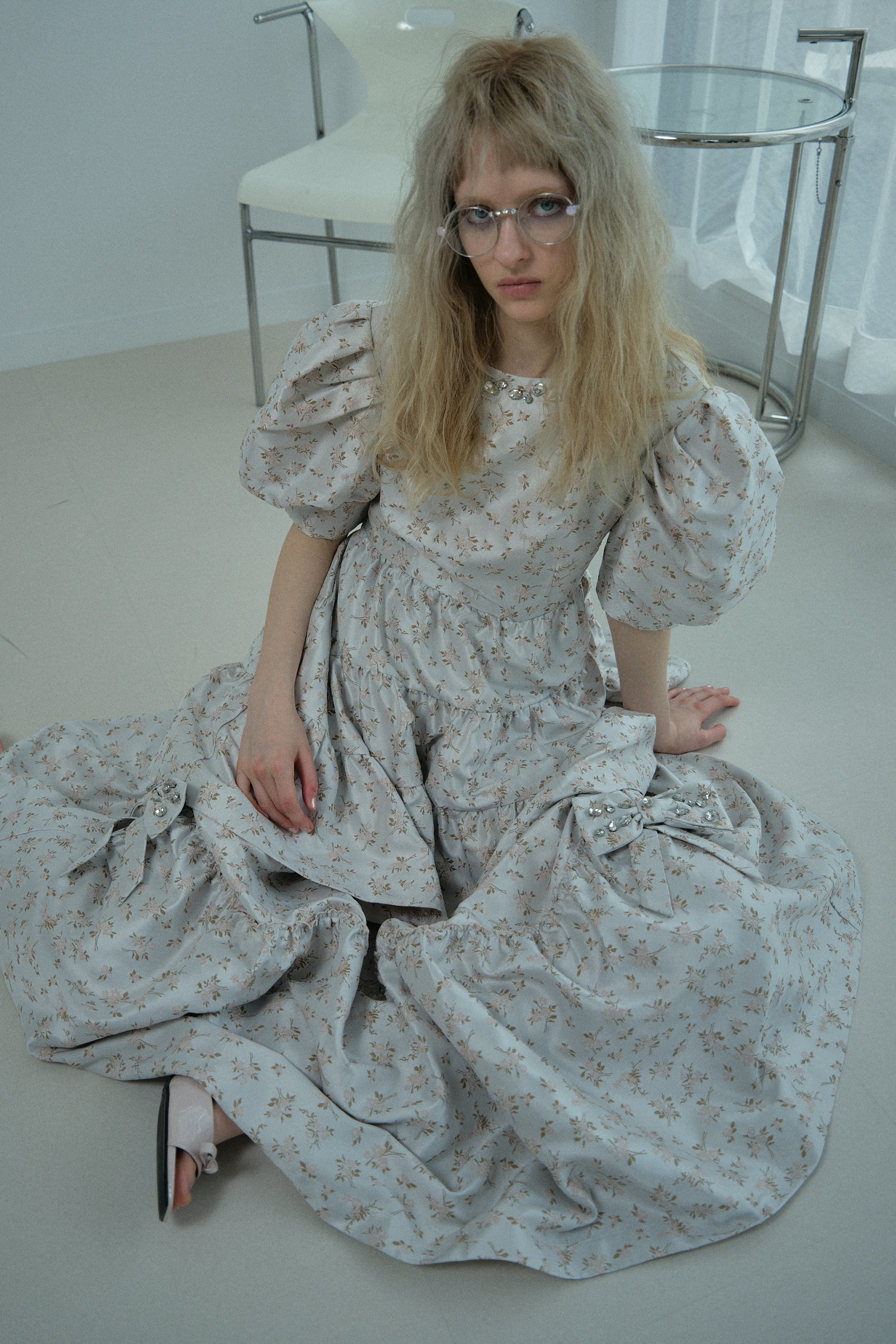 floral jacquard bijou ribbon skirt | ESPRIT