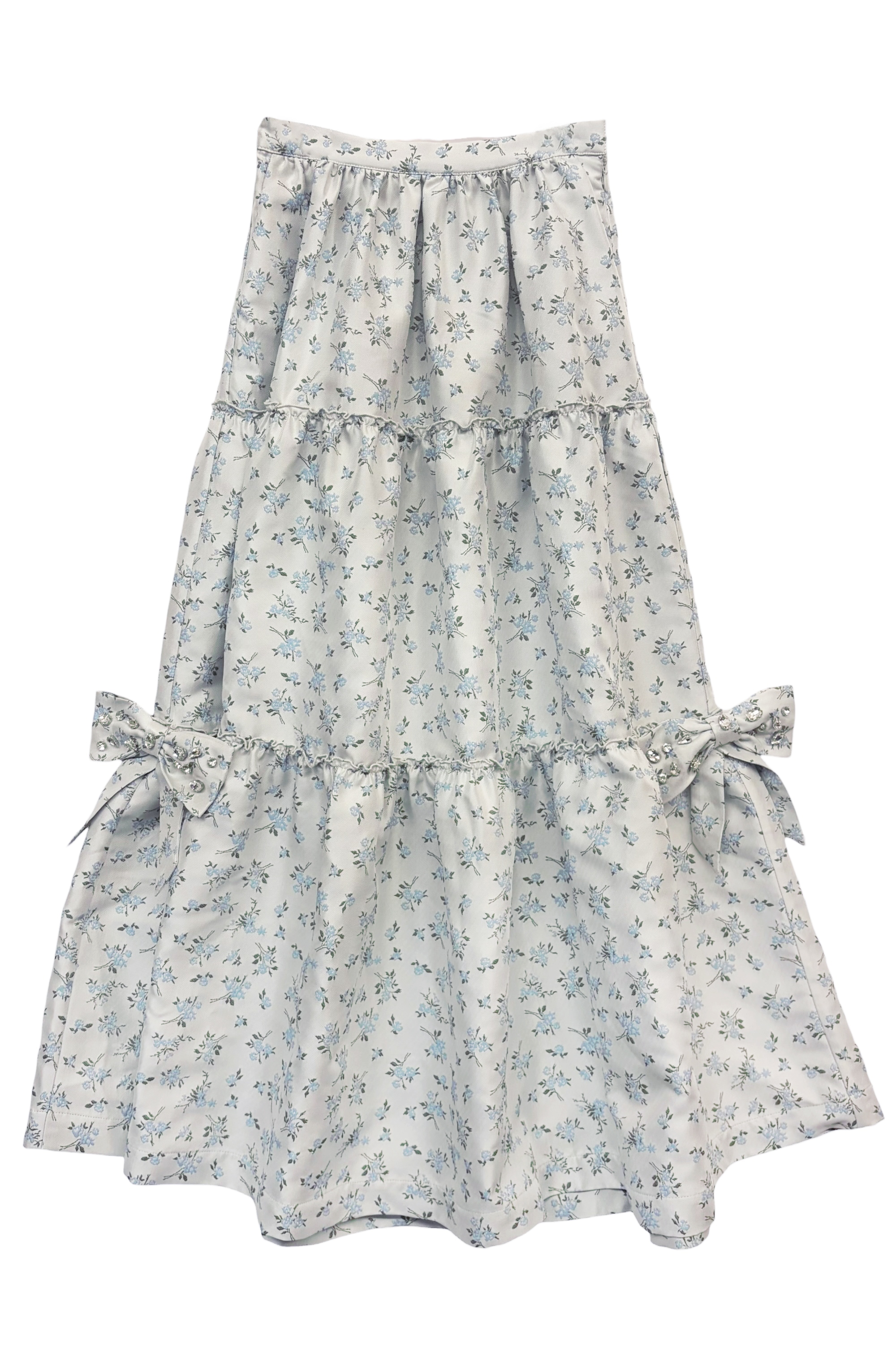 floral jacquard bijou ribbon skirt | ESPRIT