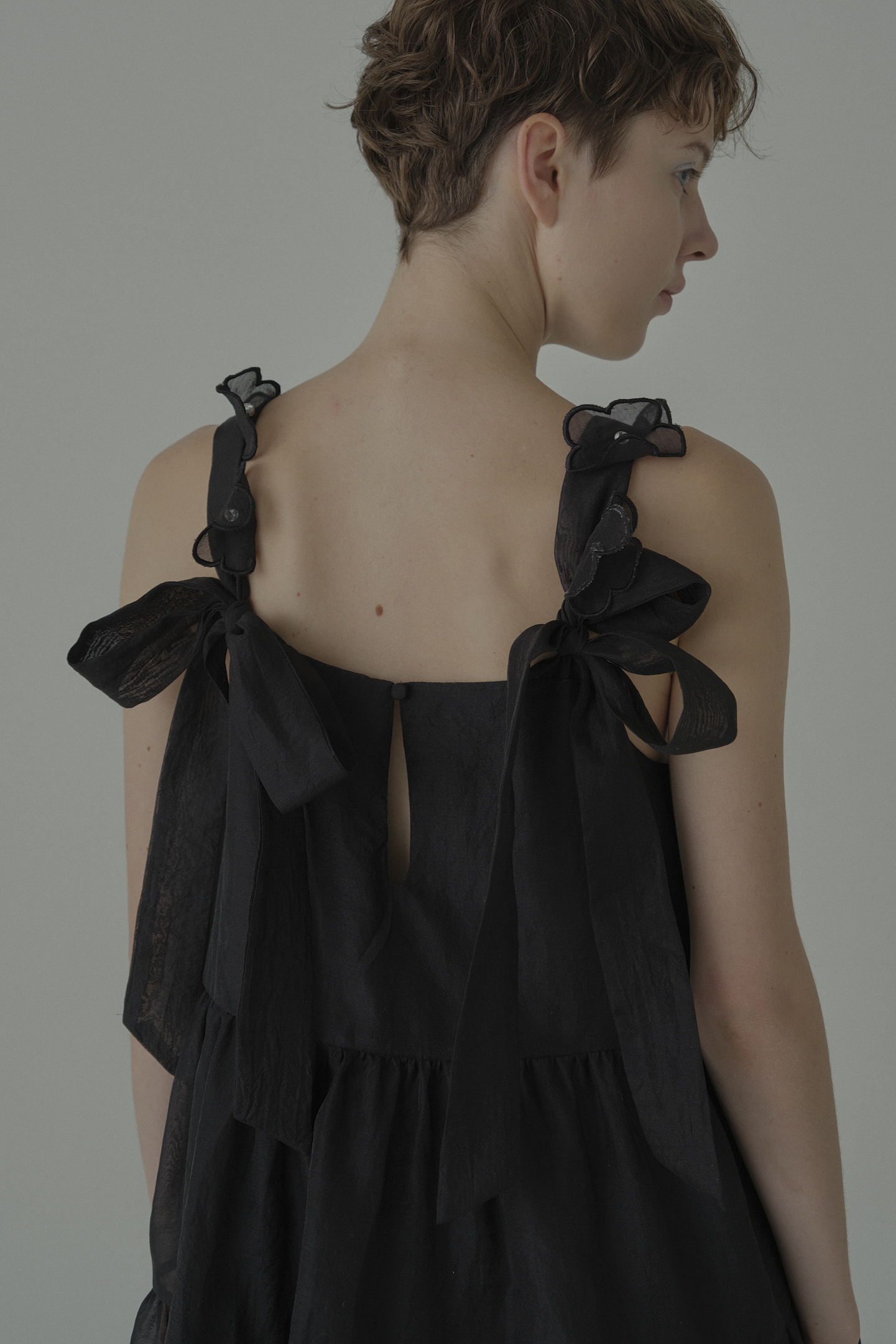 ESPRIT｜flower organdie tiered one-piece｜フラワーオーガンジー