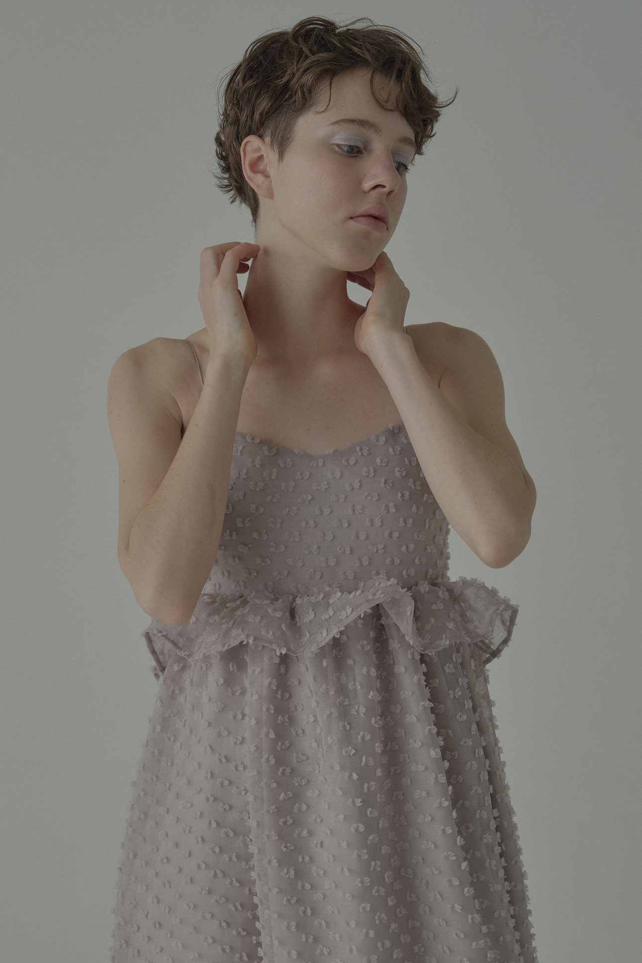 ESPRIT｜dot voile ribbon long one-piece｜ドットボイルリボンロング 