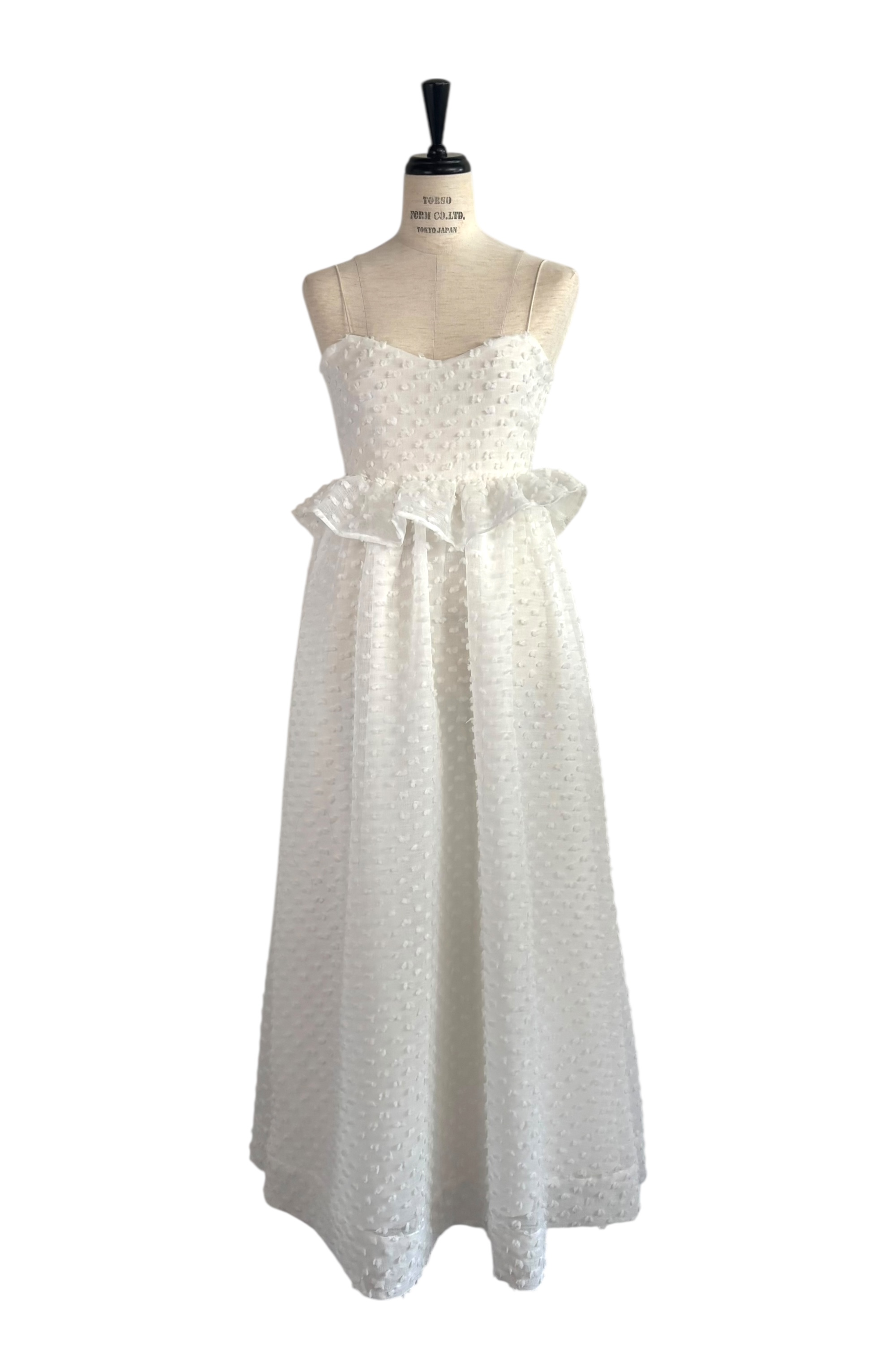 ESPRIT｜dot voile ribbon long one-piece｜ドットボイルリボンロング