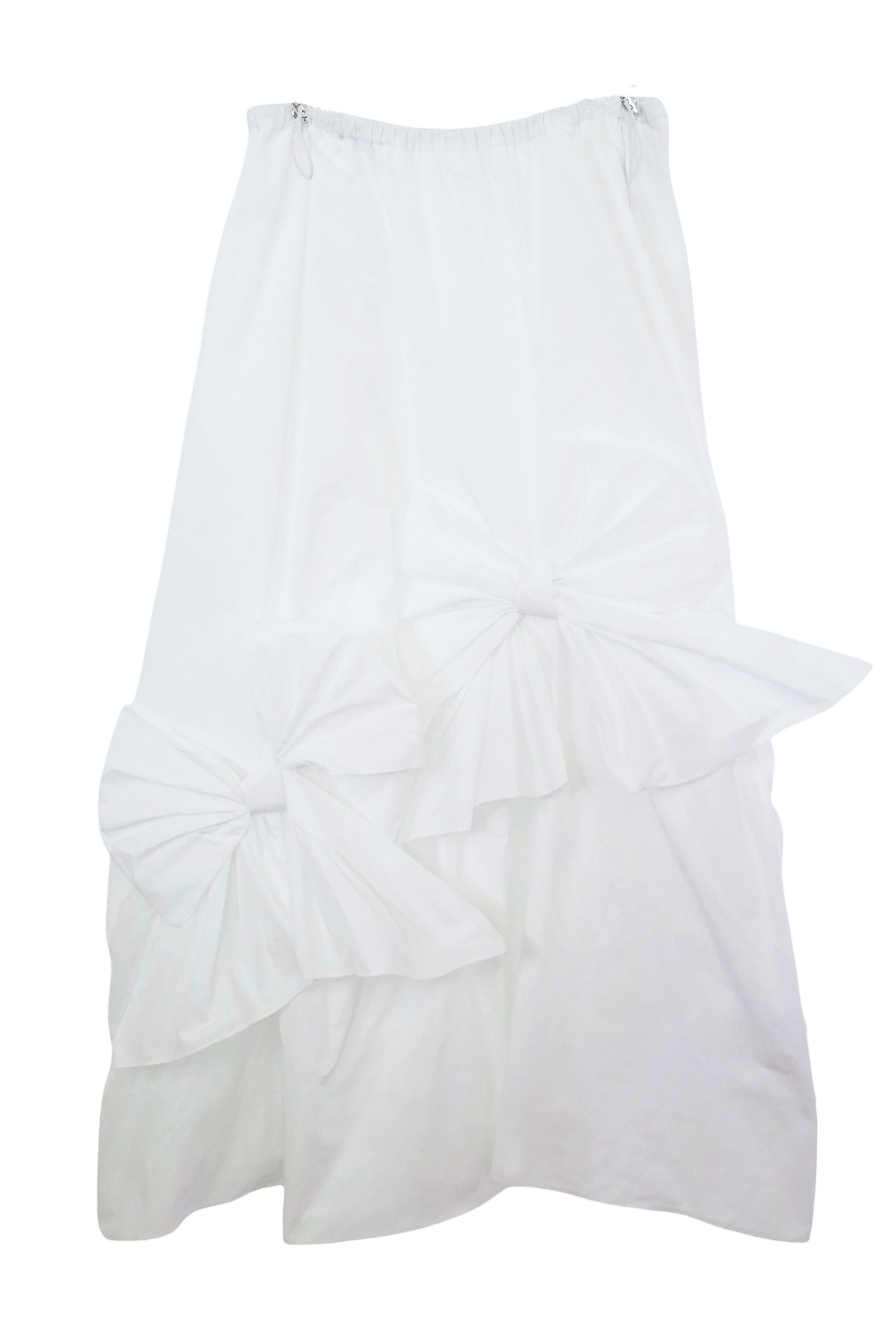 ESPRIT｜taffeta ribbon drape skirt