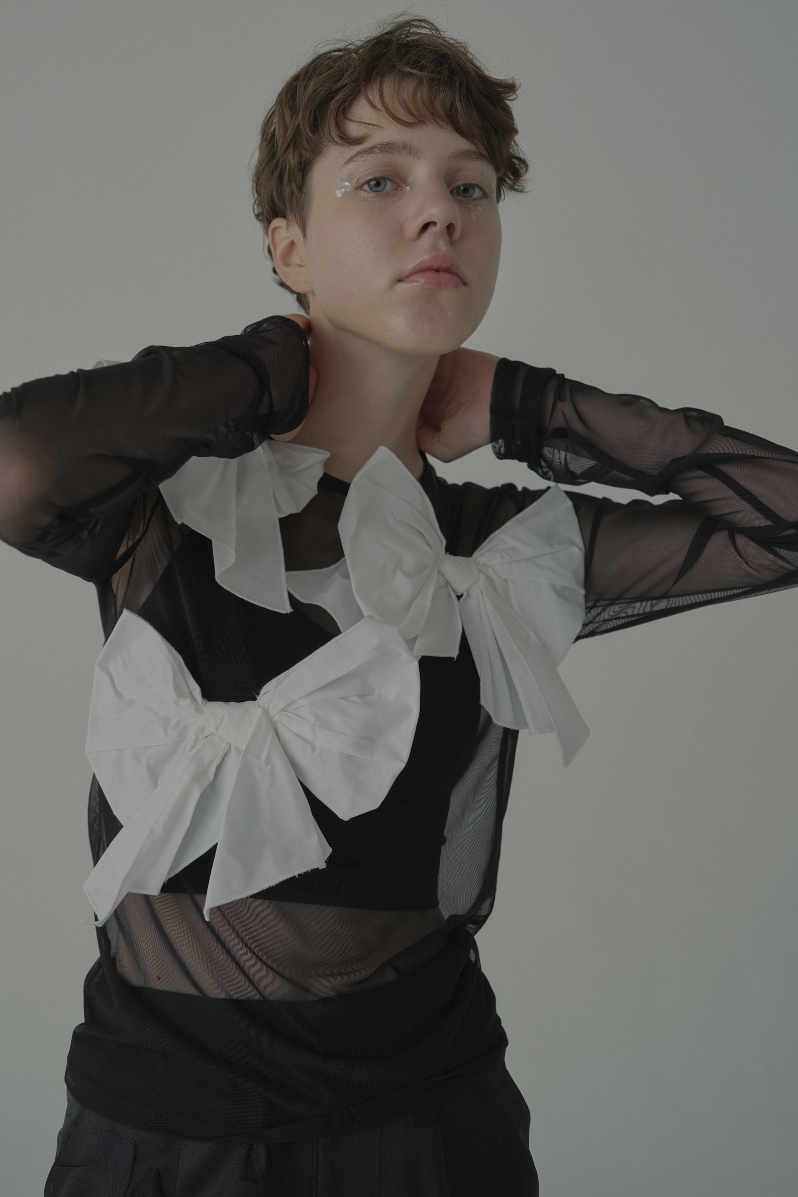 ESPRIT｜taffeta ribbon sheer tops