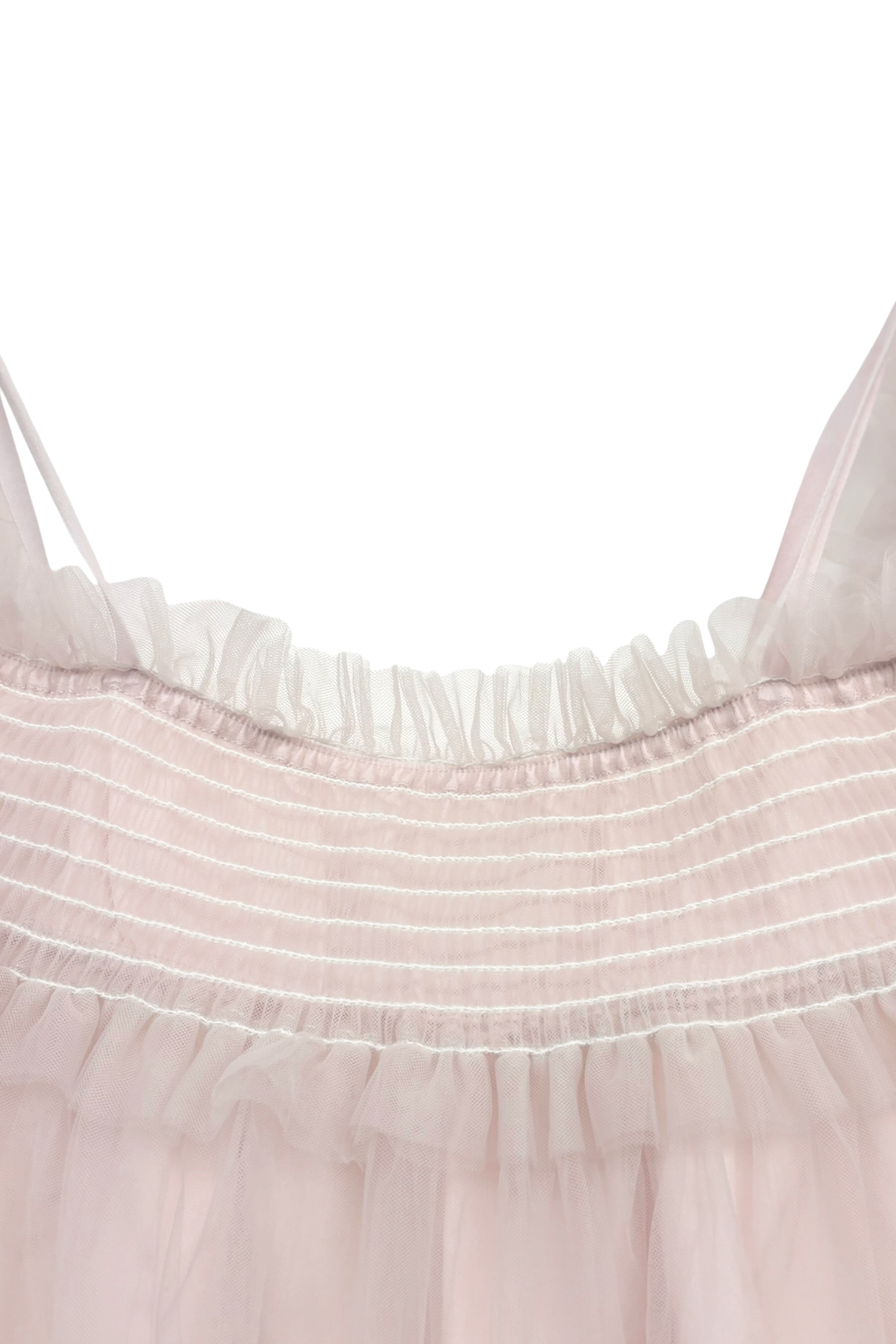 ESPRIT｜tulle puff sleeve blouse｜チュールパフスリーブブラウス