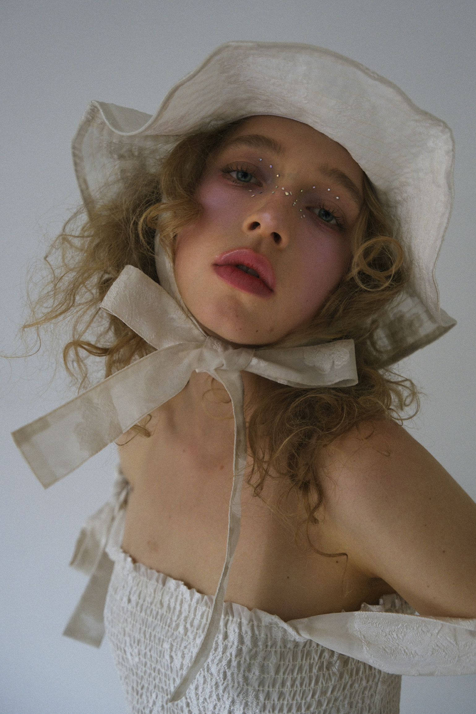 HONEY MI HONEY｜flower organdie frill ribbon hat｜フラワー