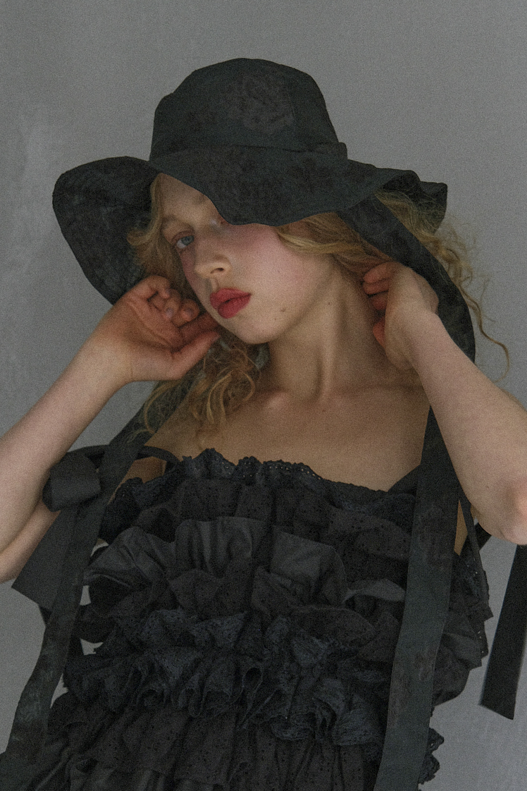 HONEY MI HONEY｜flower organdie frill ribbon hat｜フラワー
