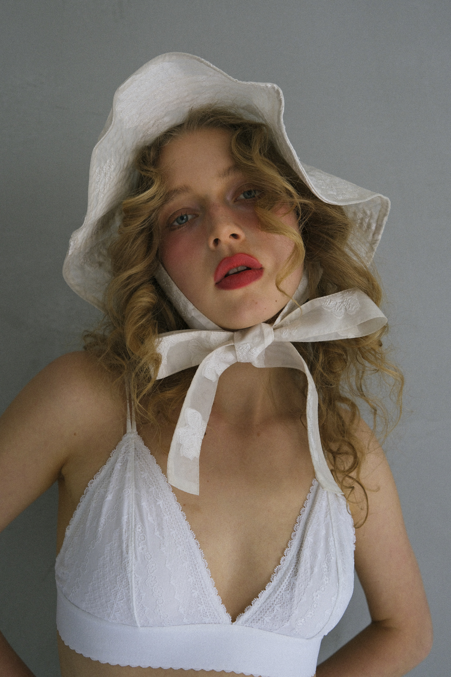 HONEY MI HONEY｜flower organdie frill ribbon hat｜フラワー